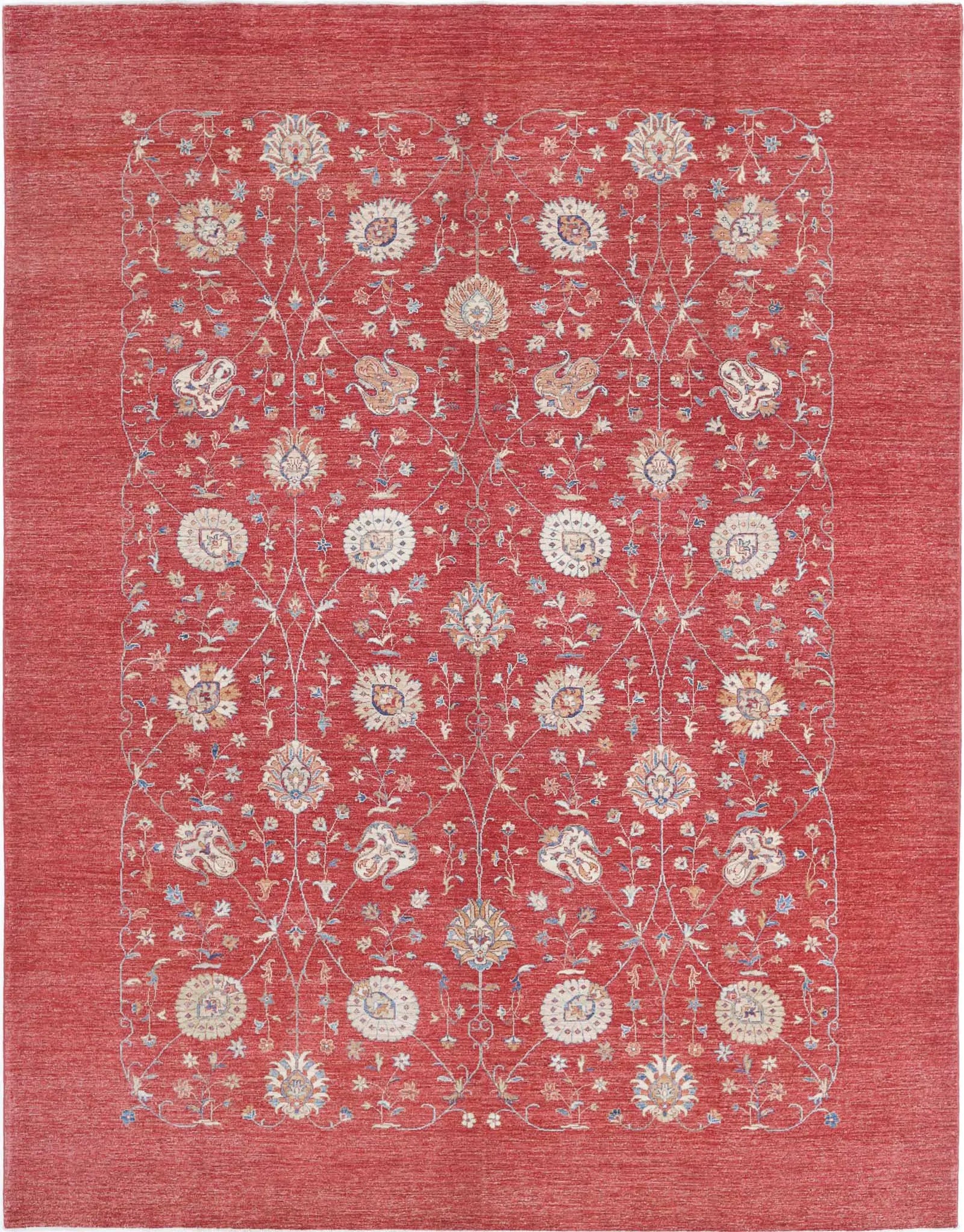 Hand Knotted Ziegler Farhan Wool Rug - 9'0'' x 11'6''