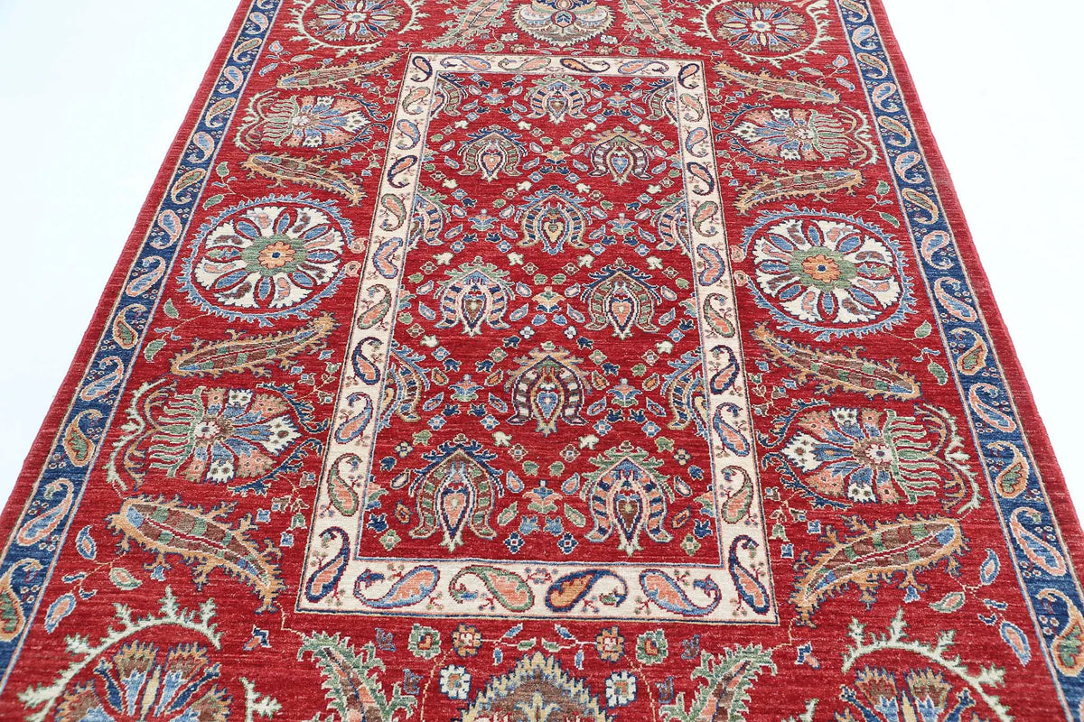 Hand Knotted Ziegler Suzani Wool Rug - 5'8'' x 8'0''