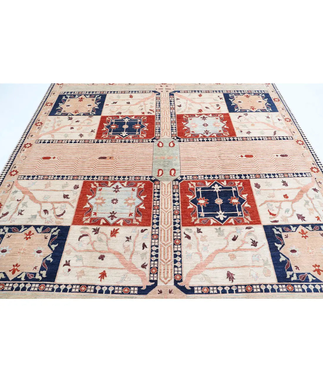 Hand Made Haji Jalili Wool Rug - 8'0'' x 8'0'' - Arteverk Rugs Area rug