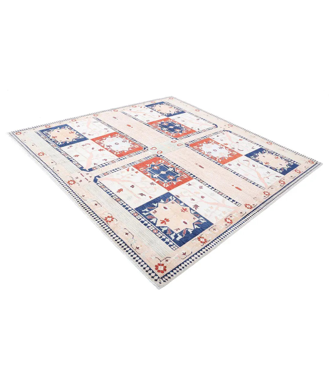 Hand Made Haji Jalili Wool Rug - 8'0'' x 8'0'' - Arteverk Rugs Area rug