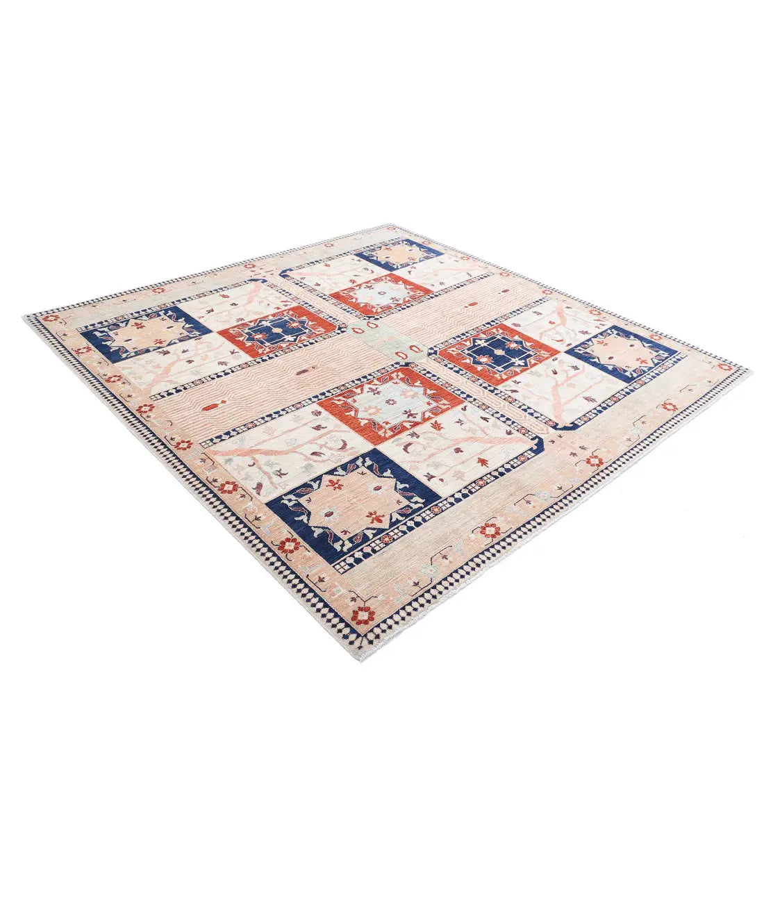 Hand Made Haji Jalili Wool Rug - 8'0'' x 8'0'' - Arteverk Rugs Area rug