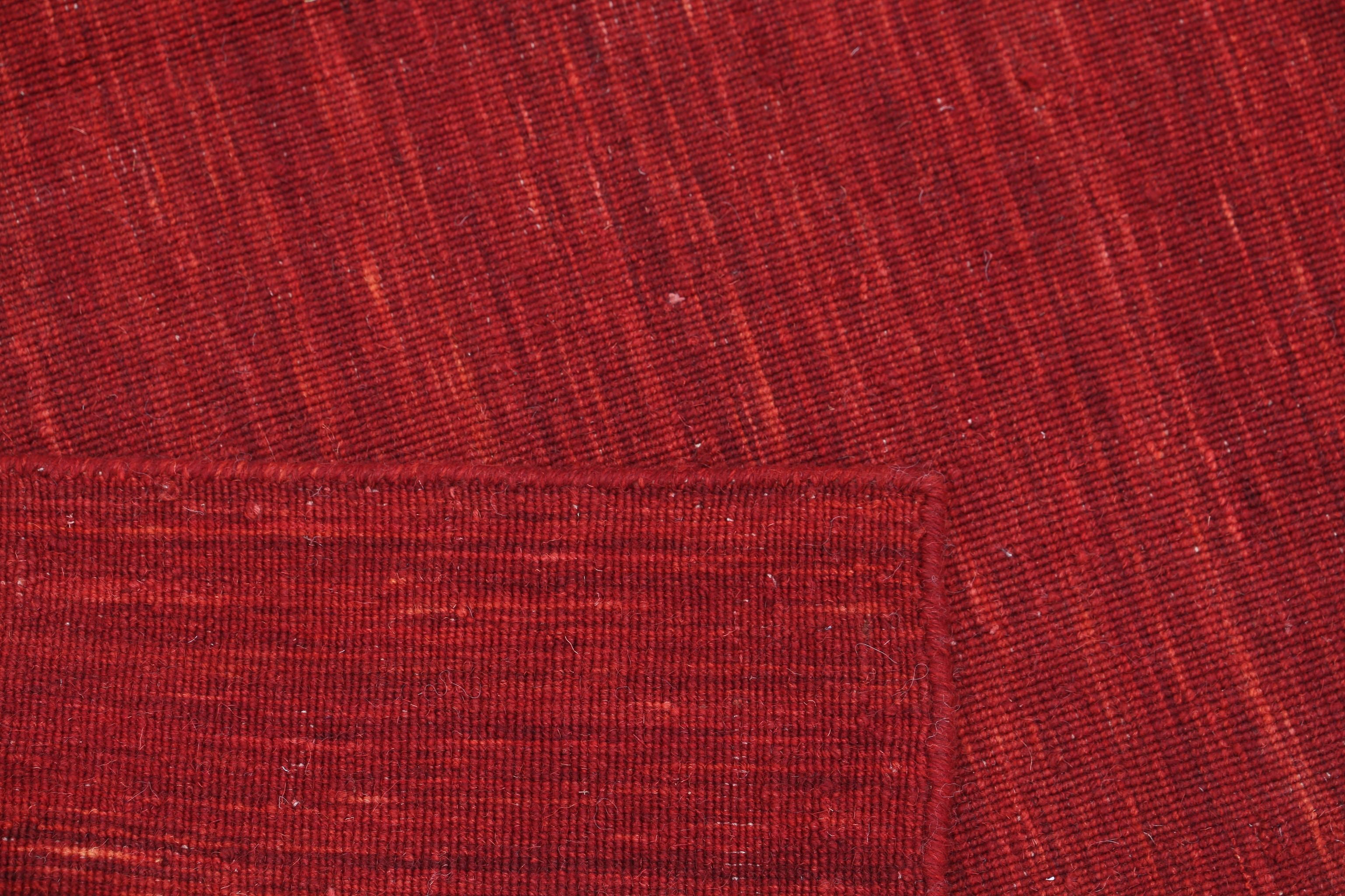 Alfombra moderna de lana maciza hecha a mano - 4'7'' x 6'3''