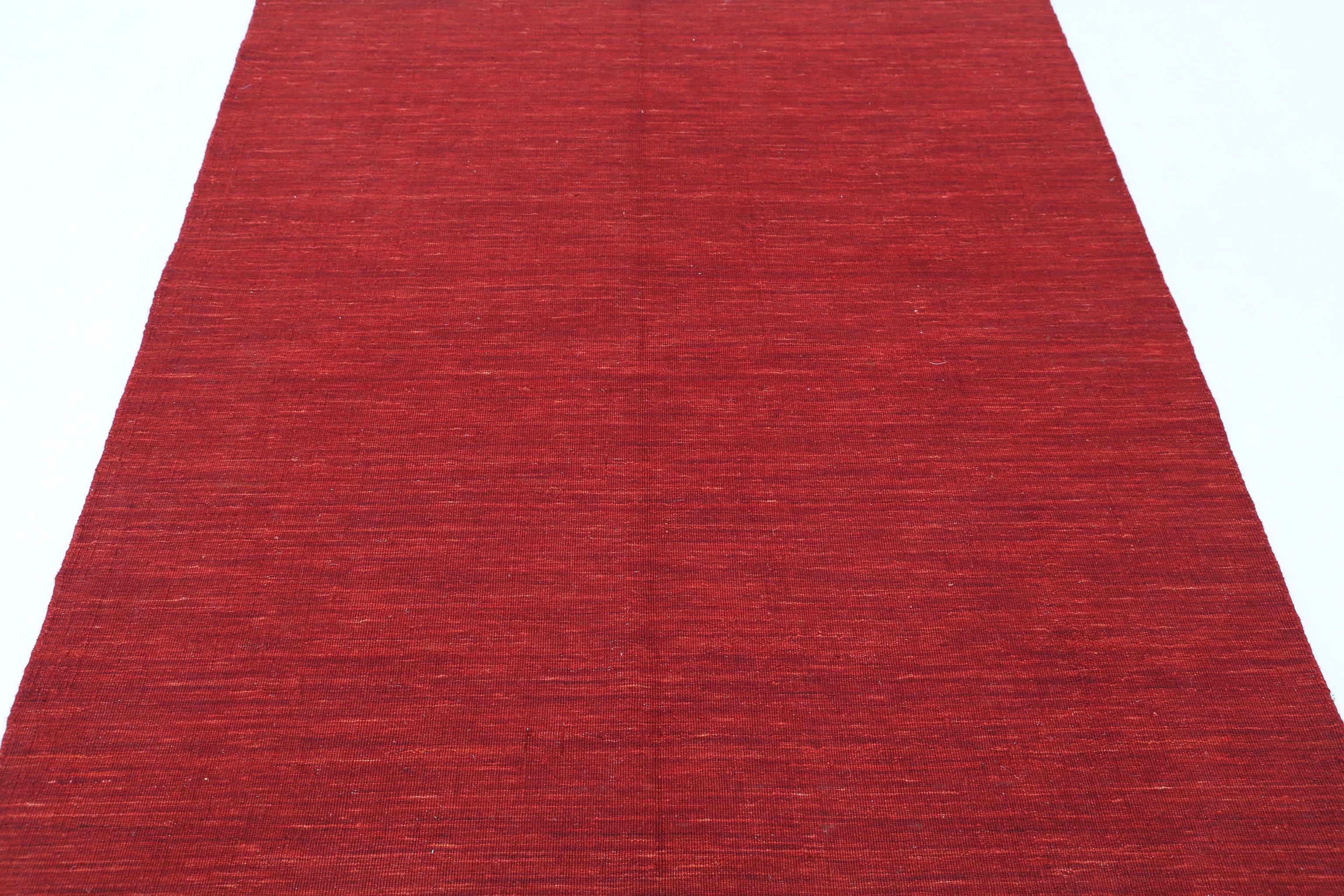 Alfombra moderna de lana maciza hecha a mano - 4'7'' x 6'3''