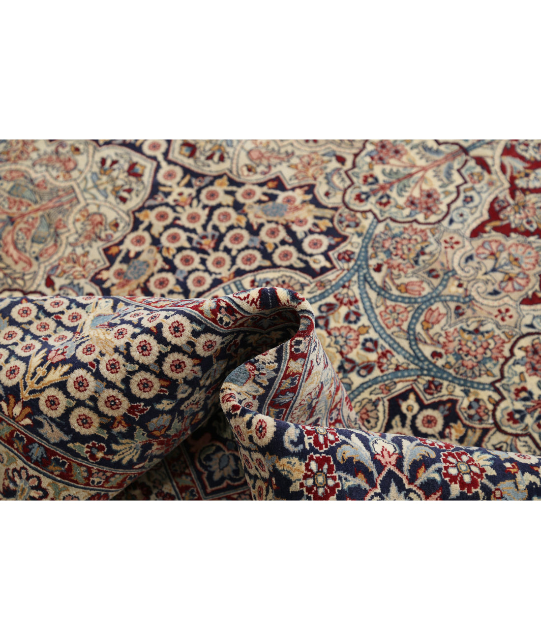 Hand Knotted Heritage Fine Persian Style Wool Rug - 12'0'' x 18'3'' 12'0'' x 18'3'' (360 X 548) / Red / Blue