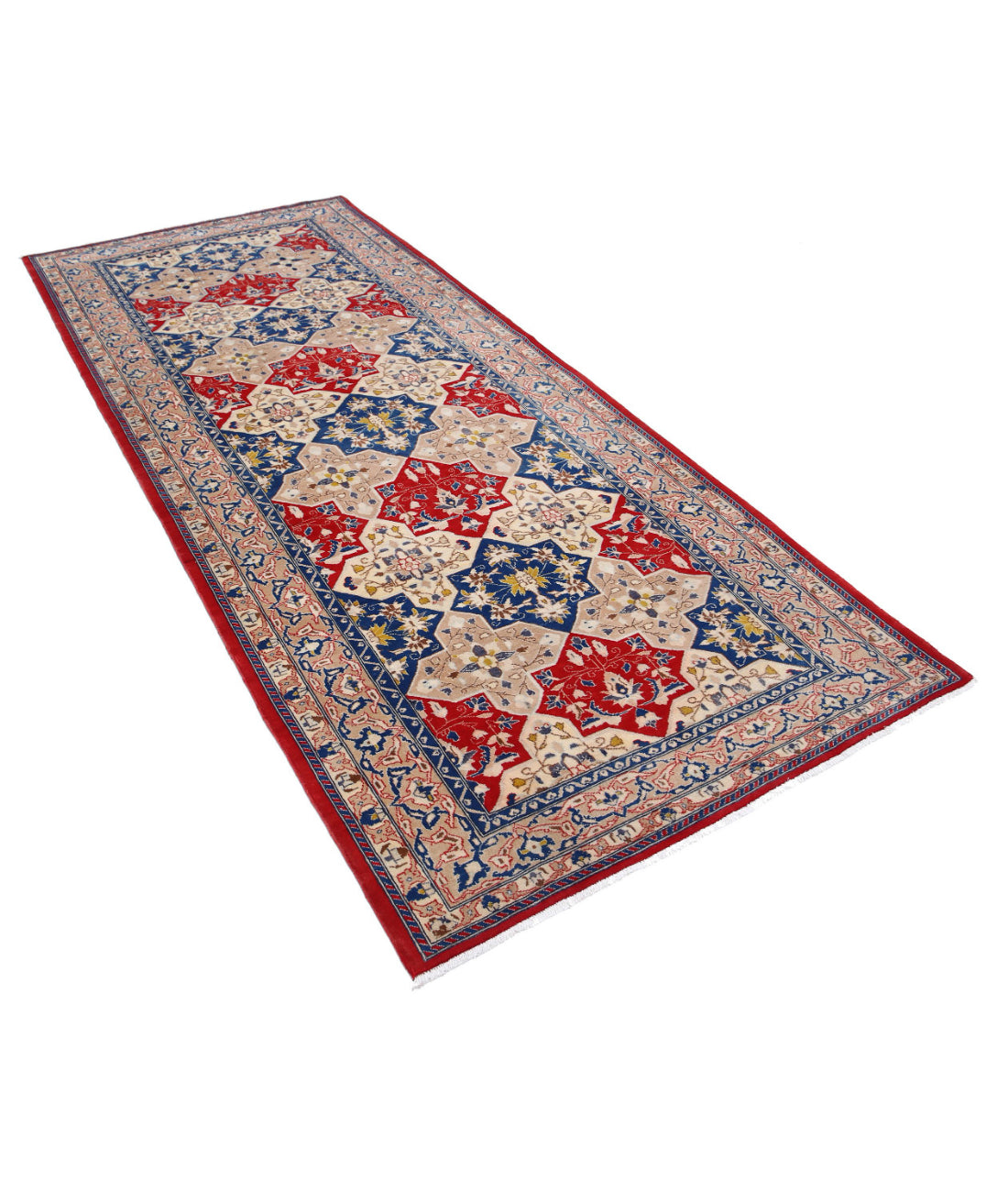 Hand Knotted Heritage Fine Persian Style Wool Rug - 3'10'' x 9'4'' 3'10'' x 9'4'' (115 X 280) / Red / Taupe