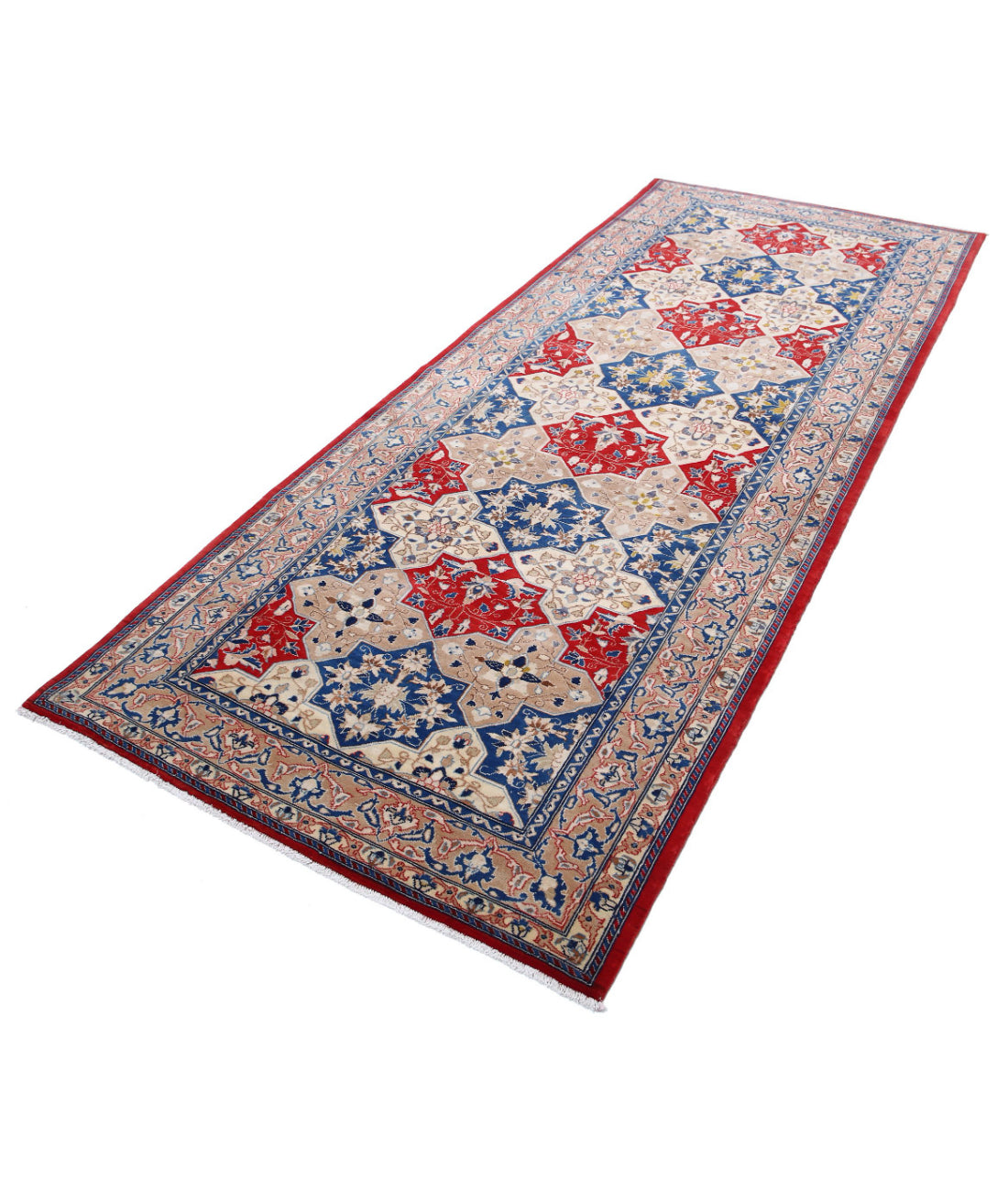 Hand Knotted Heritage Fine Persian Style Wool Rug - 3'10'' x 9'4'' 3'10'' x 9'4'' (115 X 280) / Red / Taupe