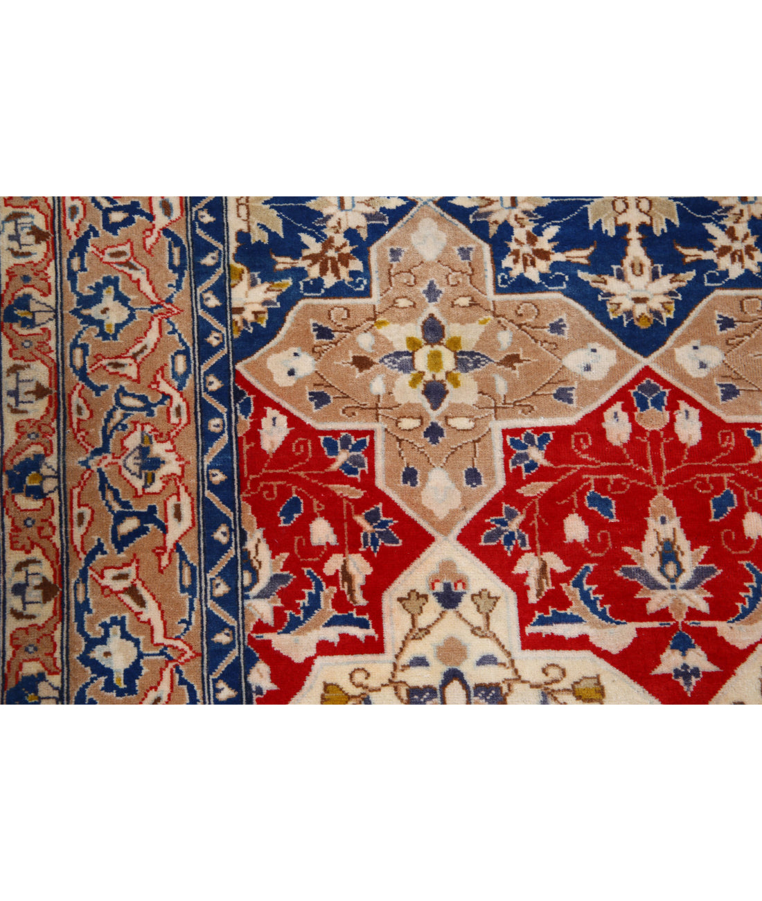 Hand Knotted Heritage Fine Persian Style Wool Rug - 3'10'' x 9'4'' 3'10'' x 9'4'' (115 X 280) / Red / Taupe