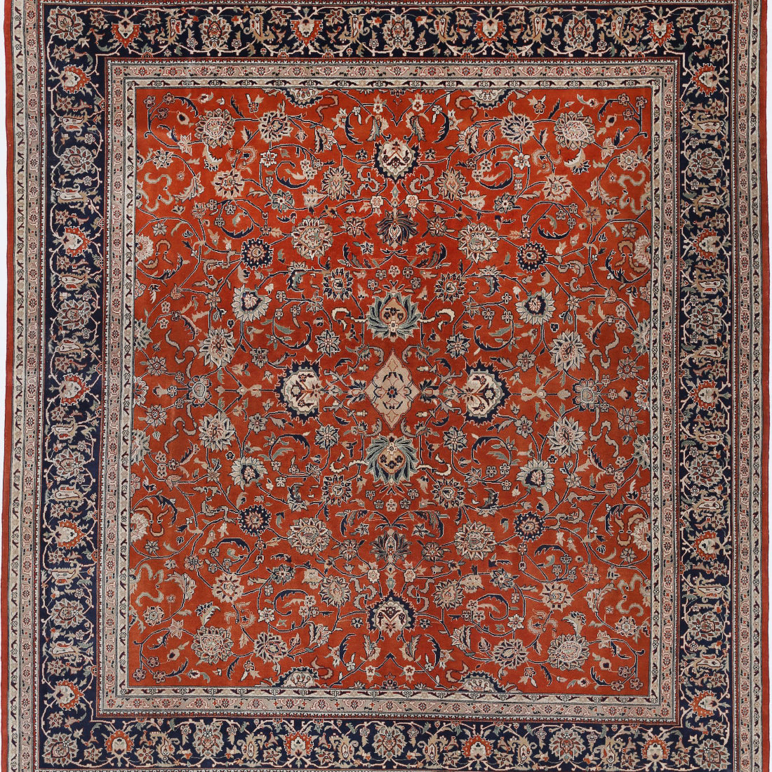 Alfombra oriental anudada a mano de lana fina Heritage - 8'5'' x 9'3''