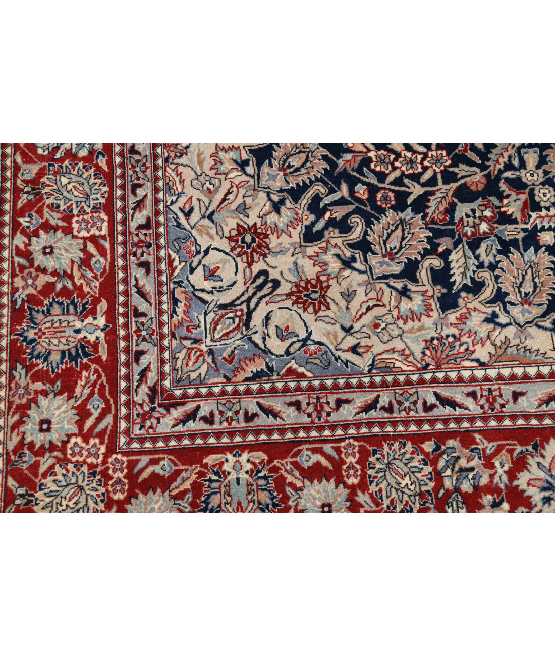 Hand Knotted Heritage Fine Persian Style Wool Rug - 6'6'' x 8'0'' 6'6'' x 8'0'' (195 X 240) / Blue / Red