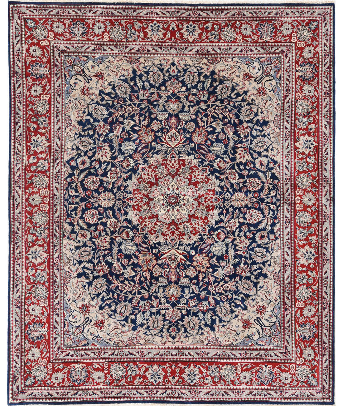 Hand Knotted Heritage Fine Persian Style Wool Rug - 6&#39;6&#39;&#39; x 8&#39;0&#39;&#39; 6&#39;6&#39;&#39; x 8&#39;0&#39;&#39; (195 X 240) / Blue / Red