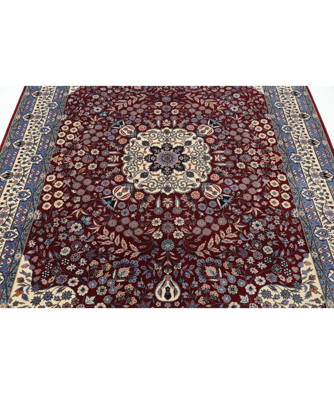 Hand Knotted Heritage Fine Persian Style Wool Rug - 6'0'' x 9'0'' 6'0'' x 9'0'' (180 X 270) / Burgundy / Ivory