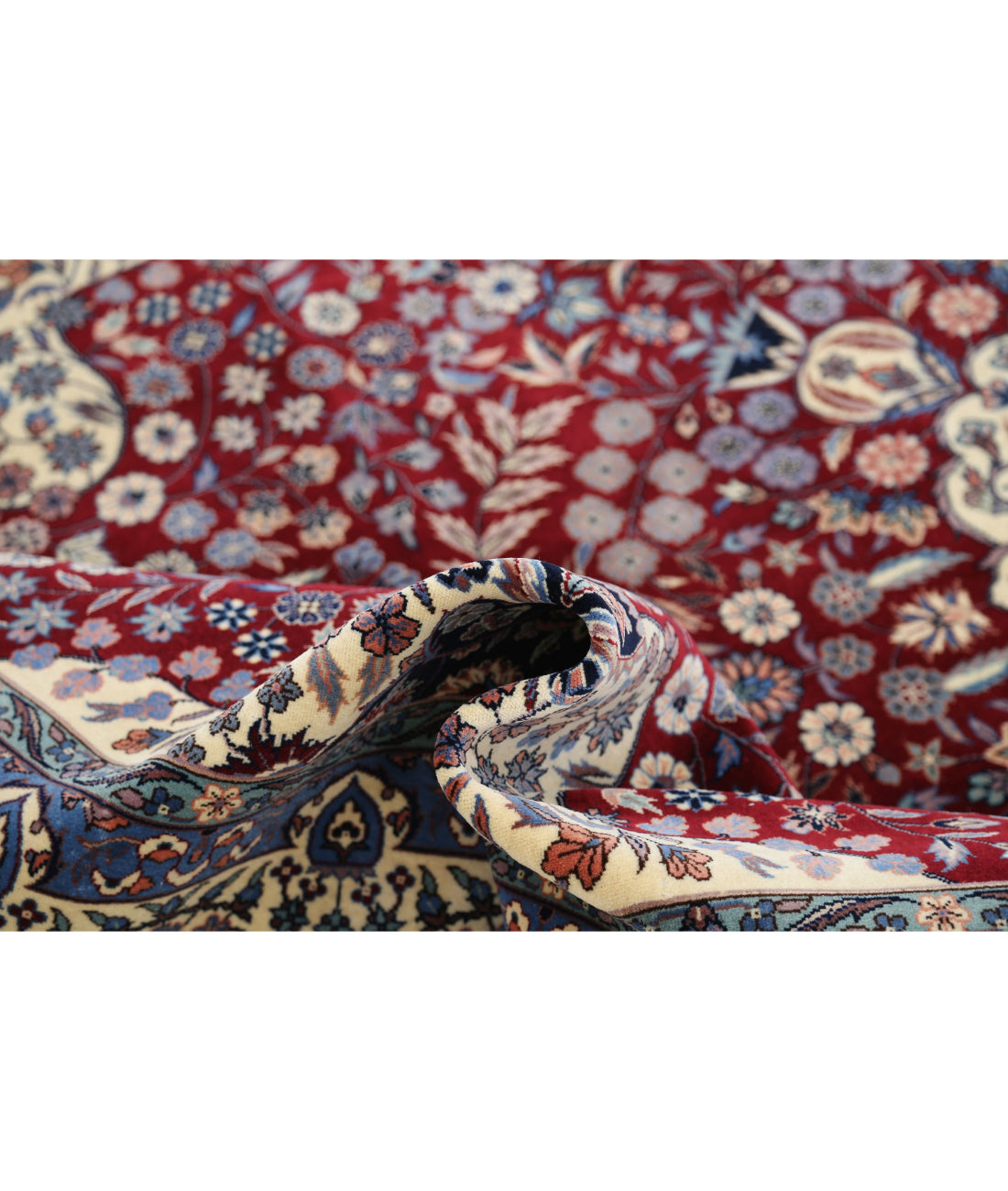 Hand Knotted Heritage Fine Persian Style Wool Rug - 6'0'' x 9'0'' 6'0'' x 9'0'' (180 X 270) / Burgundy / Ivory