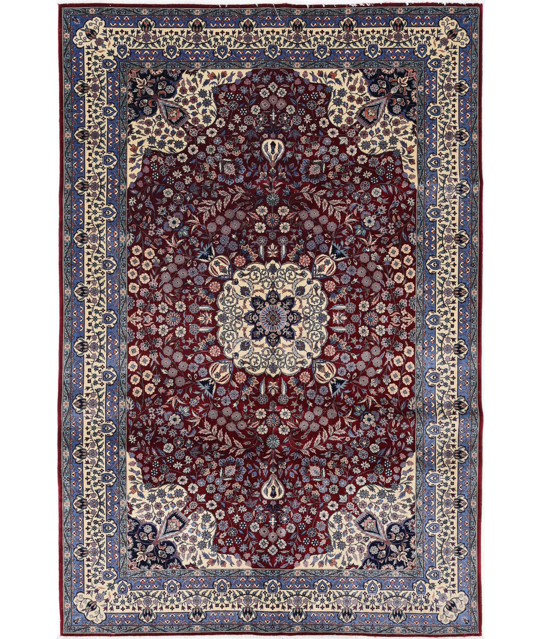 Hand Knotted Heritage Fine Persian Style Wool Rug - 6&#39;0&#39;&#39; x 9&#39;0&#39;&#39; 6&#39;0&#39;&#39; x 9&#39;0&#39;&#39; (180 X 270) / Burgundy / Ivory