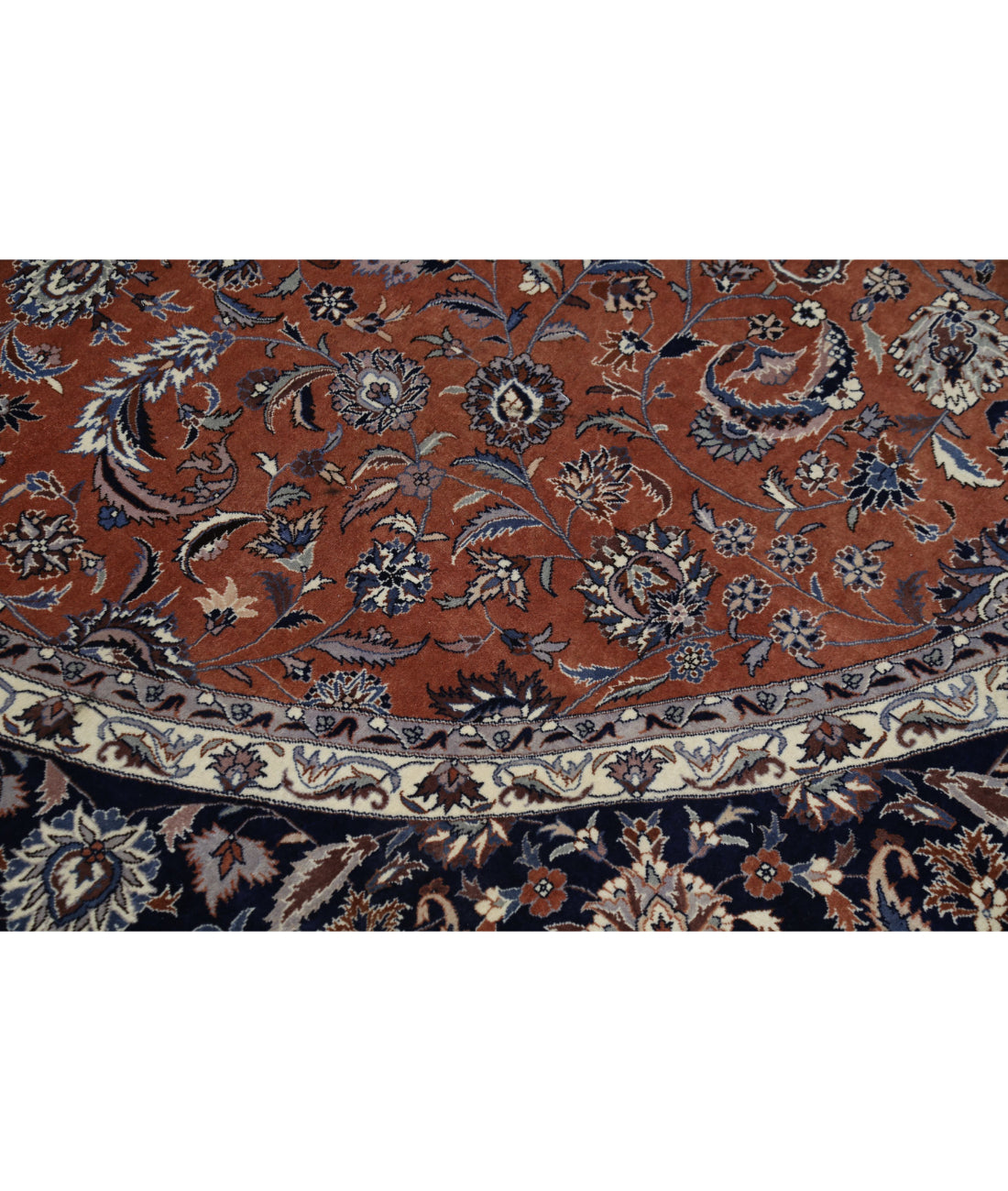 Hand Knotted Heritage Fine Persian Style Wool Rug - 8'10'' x 9'0'' 8'10'' x 9'0'' (265 X 270) / Brown / Blue