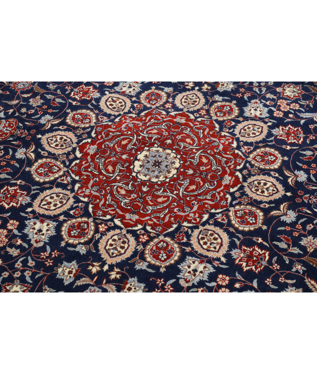 Hand Knotted Heritage Fine Persian Style Wool Rug - 6'8'' x 9'10'' 6'8'' x 9'10'' (200 X 295) / Blue / Red