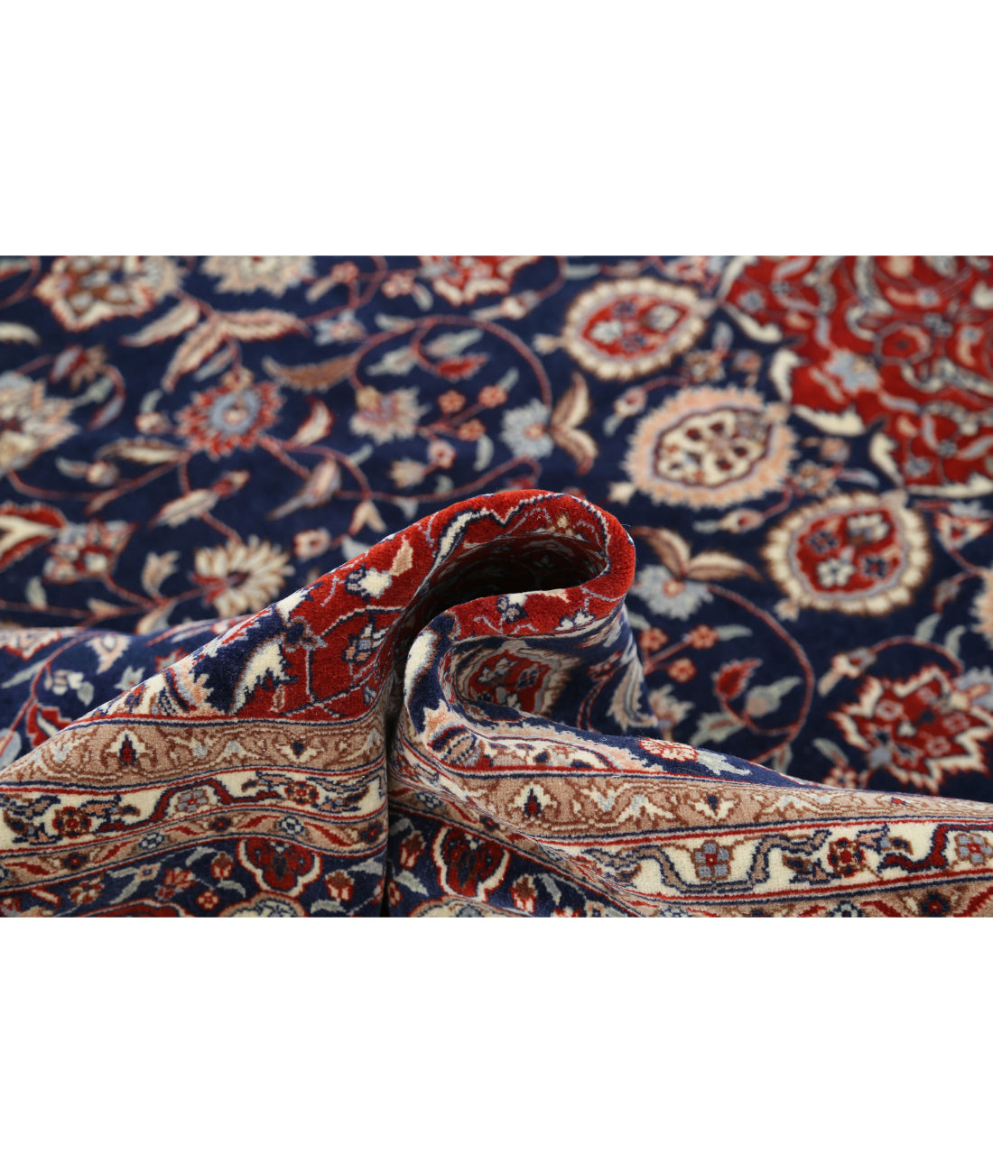 Hand Knotted Heritage Fine Persian Style Wool Rug - 6'8'' x 9'10'' 6'8'' x 9'10'' (200 X 295) / Blue / Red