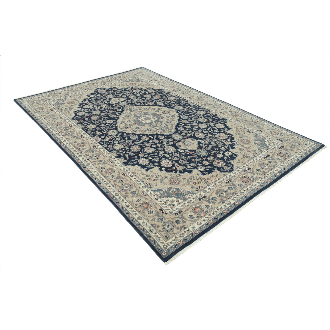 Alfombra de lana oriental fina anudada a mano - 5'11'' x 8'10''