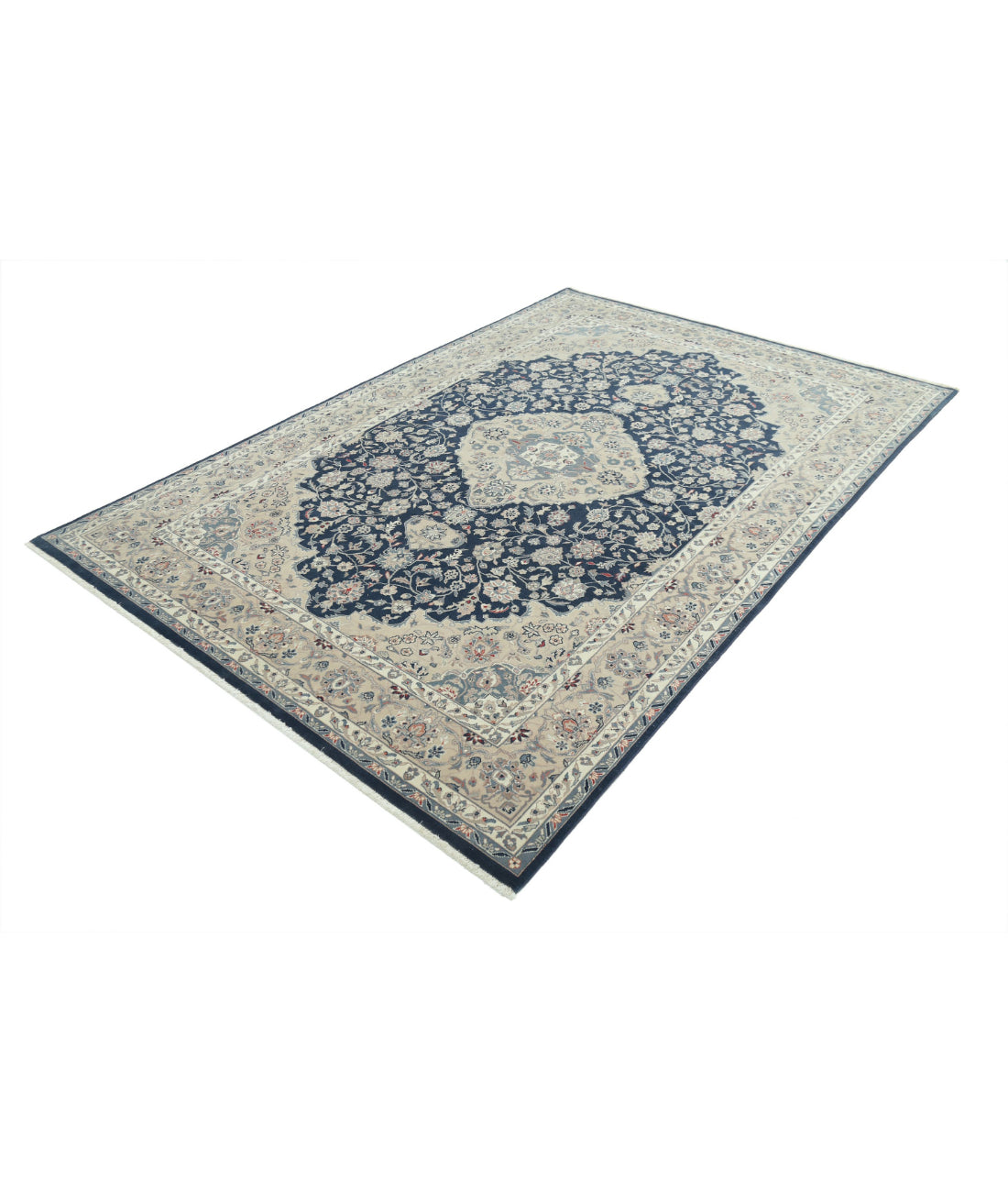 Alfombra de lana oriental fina anudada a mano - 5'11'' x 8'10''