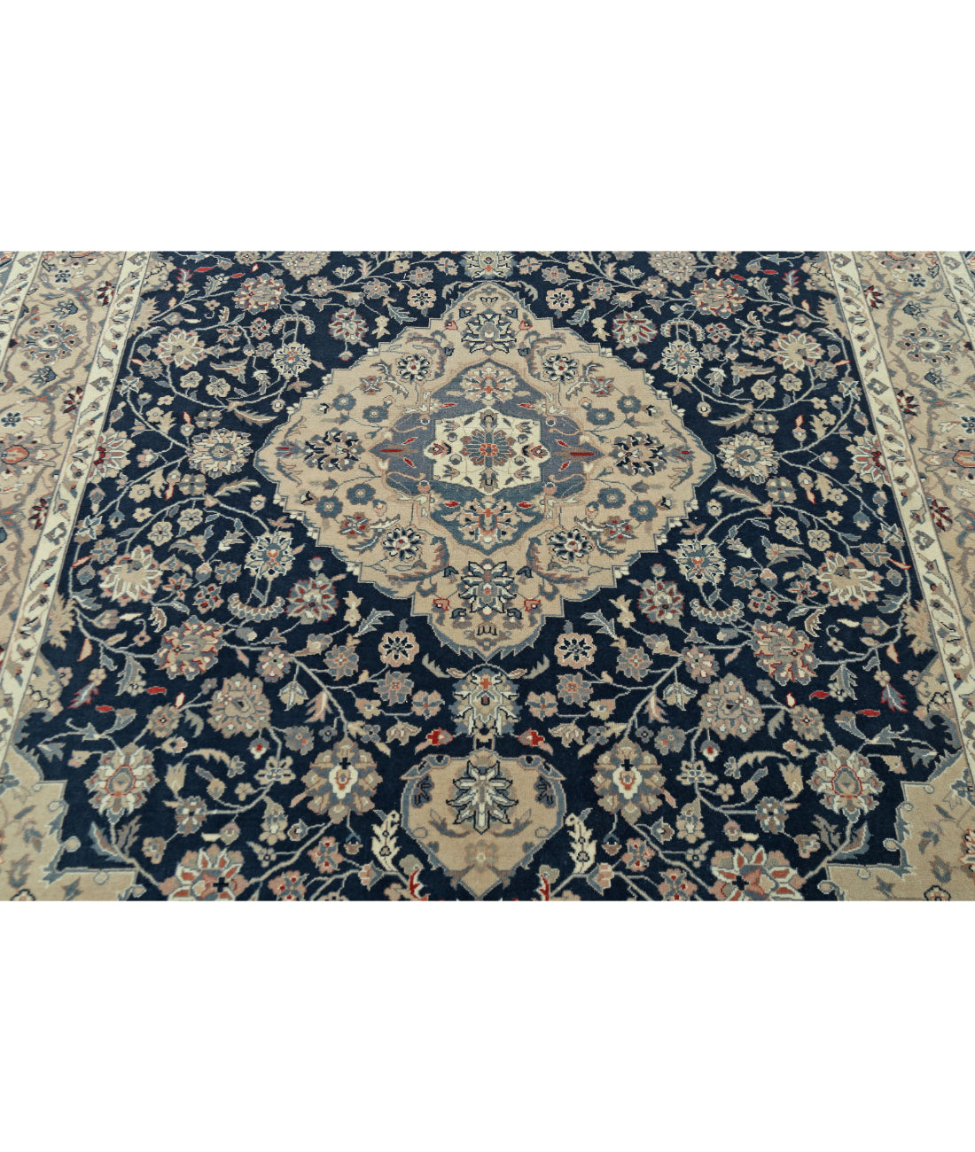 Hand Knotted Heritage Fine Persian Style Wool Rug - 5'11'' x 8'10'' 5'11'' x 8'10'' (178 X 265) / Blue / Taupe
