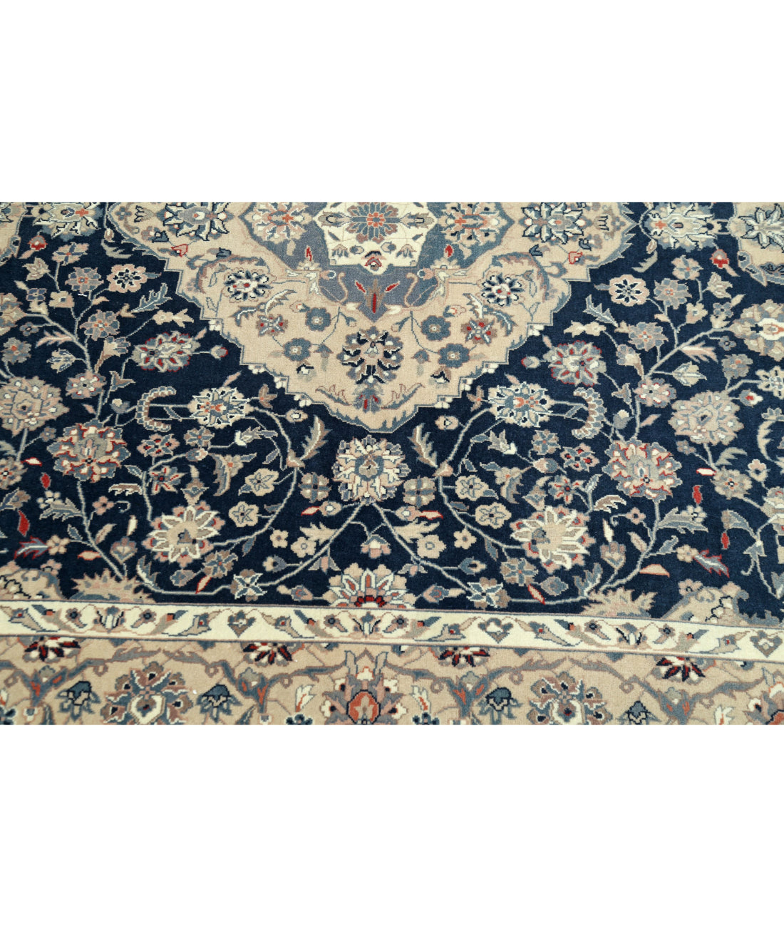 Hand Knotted Heritage Fine Persian Style Wool Rug - 5'11'' x 8'10'' 5'11'' x 8'10'' (178 X 265) / Blue / Taupe