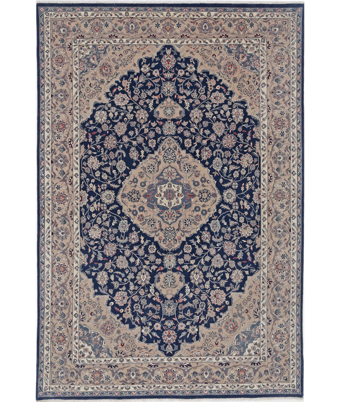 Hand Knotted Heritage Fine Persian Style Wool Rug - 5&#39;11&#39;&#39; x 8&#39;10&#39;&#39; 5&#39;11&#39;&#39; x 8&#39;10&#39;&#39; (178 X 265) / Blue / Taupe