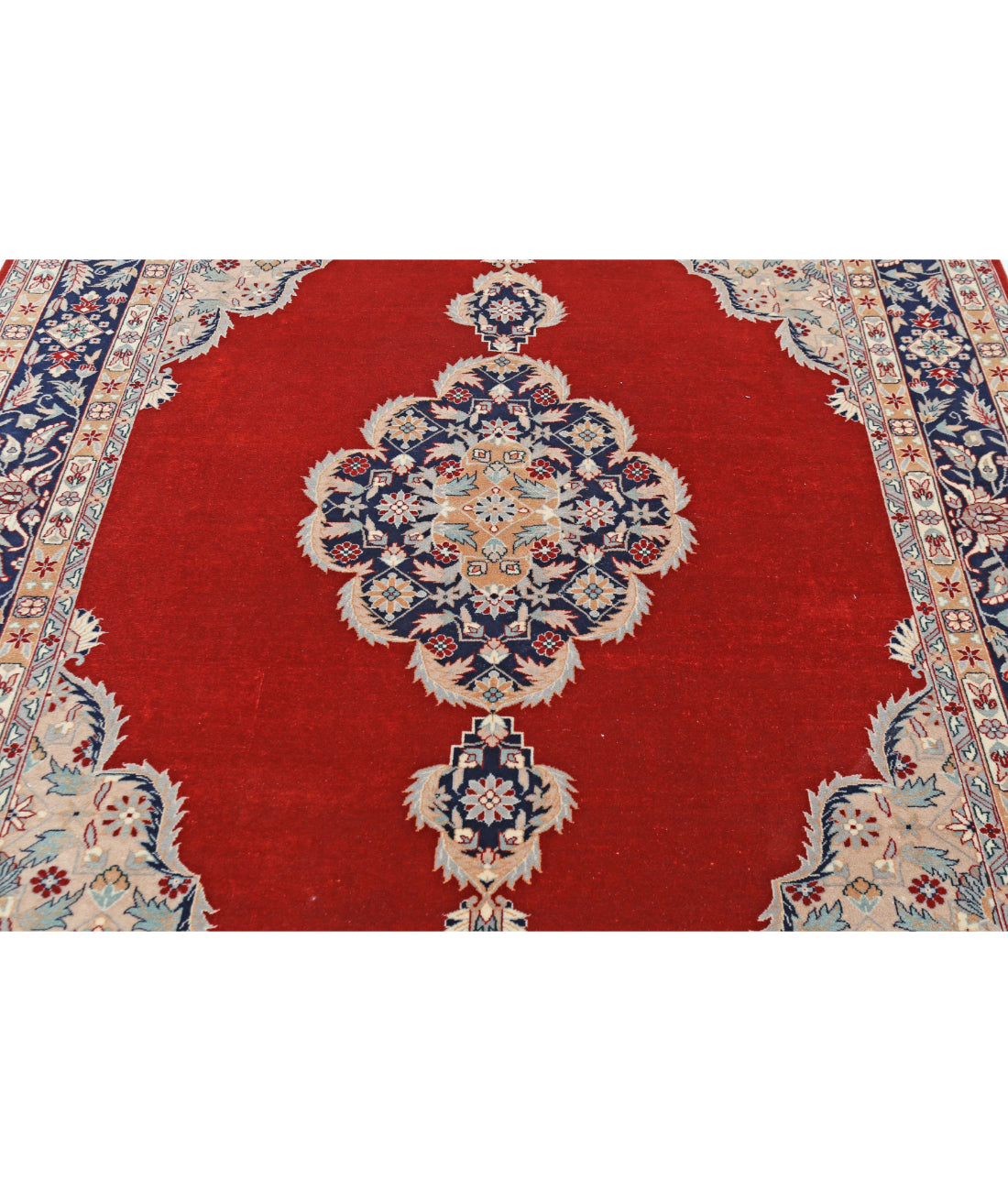Hand Knotted Heritage Fine Persian Style Wool Rug - 6'0'' x 8'11'' 6'0'' x 8'11'' (180 X 268) / Red / Blue