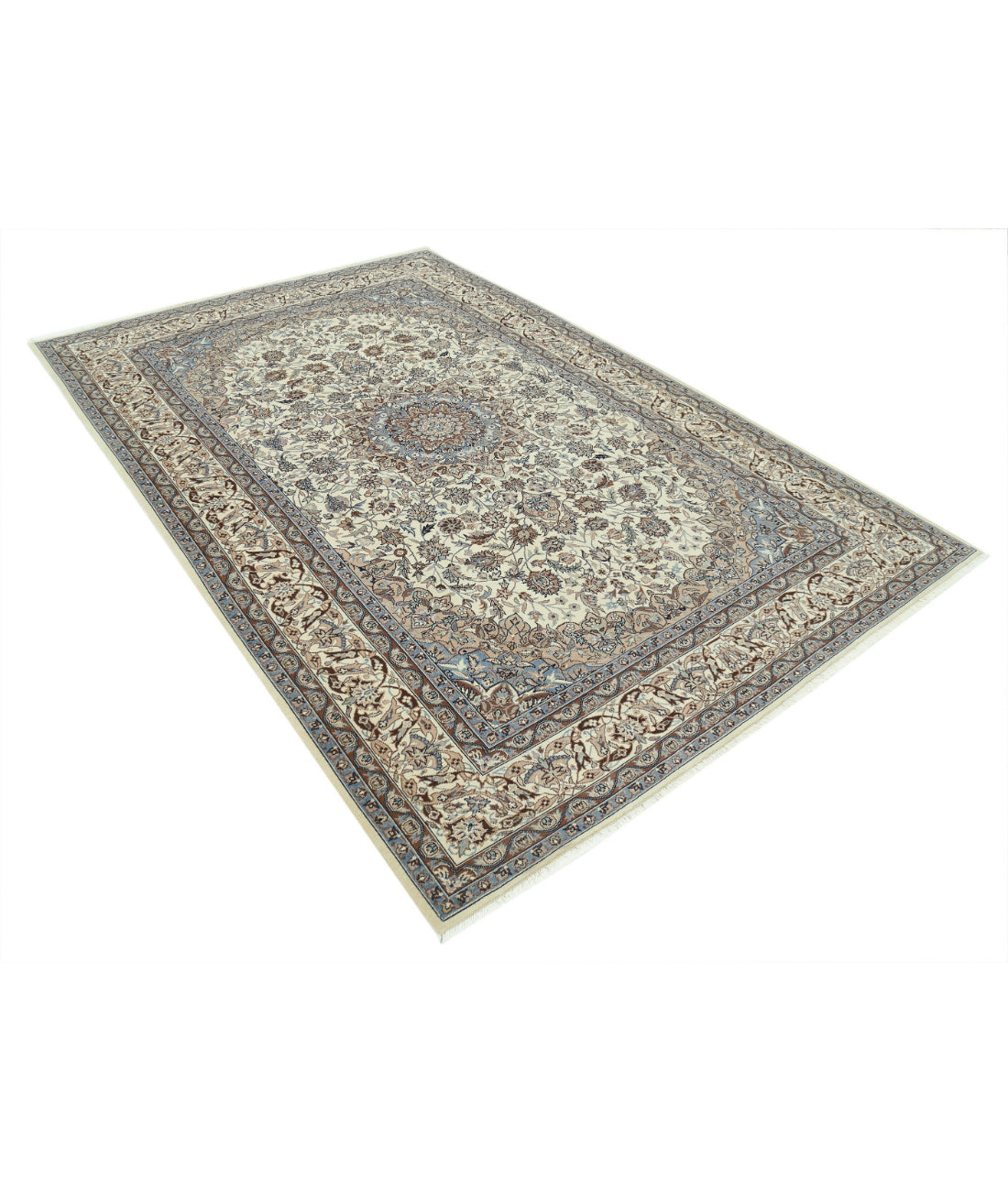 Hand Knotted Heritage Fine Persian Style Wool Rug - 5'11'' x 9'0'' 5'11'' x 9'0'' (178 X 270) / Ivory / Ivory