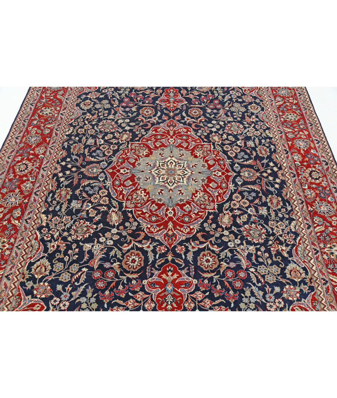 Hand Knotted Heritage Fine Persian Style Wool Rug - 6'0'' x 9'0'' 6'0'' x 9'0'' (180 X 270) / Blue / Red
