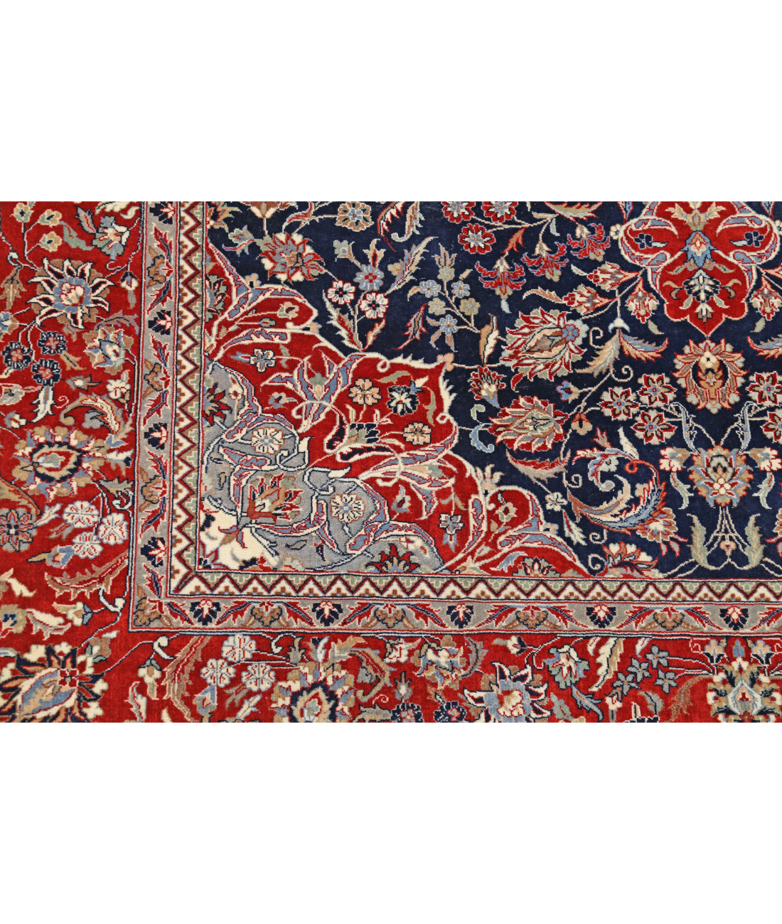 Hand Knotted Heritage Fine Persian Style Wool Rug - 6'0'' x 9'0'' 6'0'' x 9'0'' (180 X 270) / Blue / Red