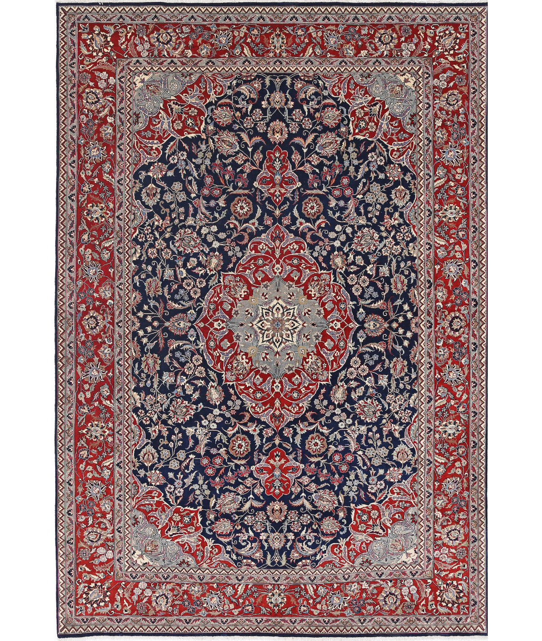 Hand Knotted Heritage Fine Persian Style Wool Rug - 6&#39;0&#39;&#39; x 9&#39;0&#39;&#39; 6&#39;0&#39;&#39; x 9&#39;0&#39;&#39; (180 X 270) / Blue / Red