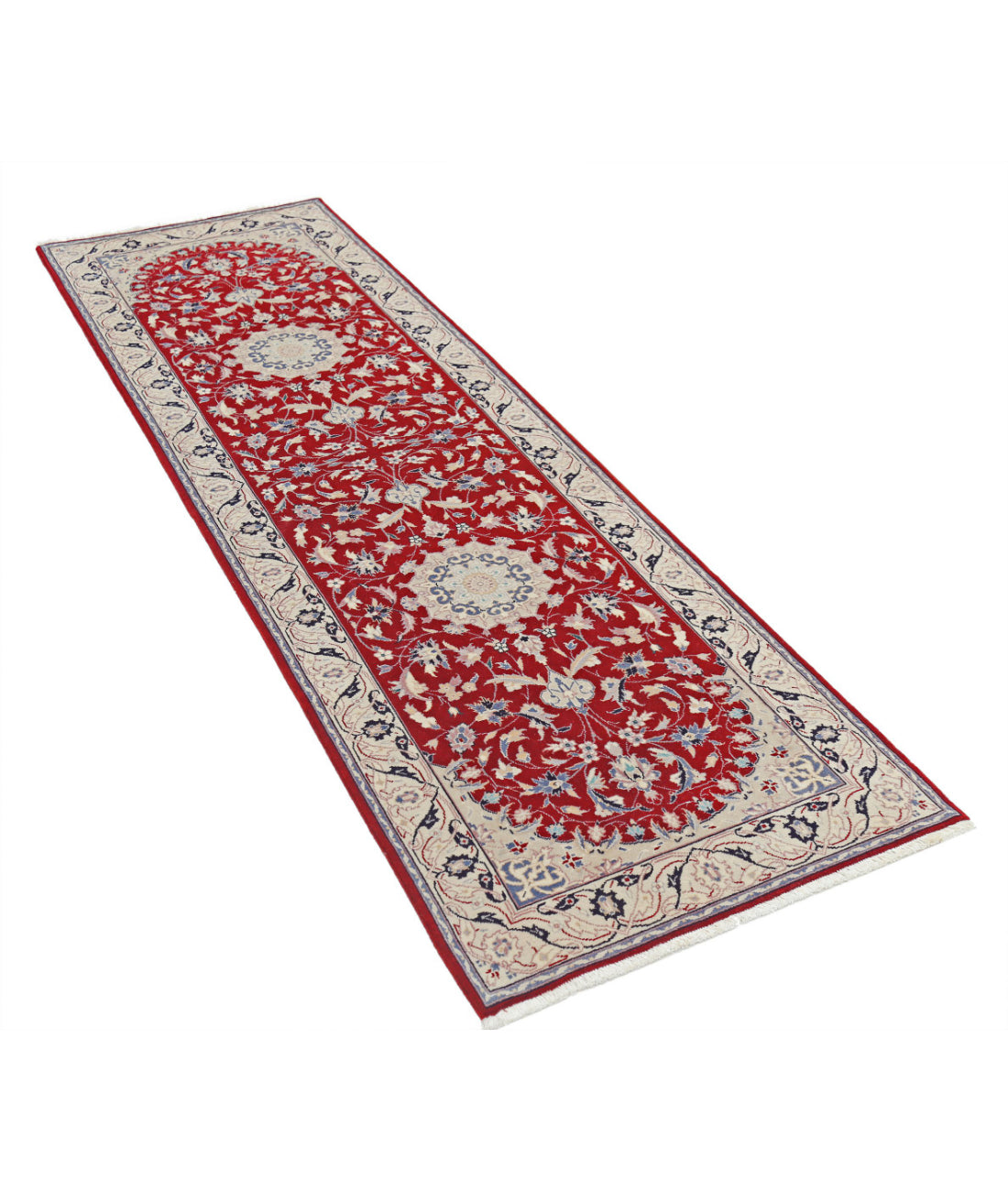 Hand Knotted Heritage Persian Style Wool Rug - 2'6'' x 7'11'' 2'6'' x 7'11'' (75 X 238) / Red / Ivory