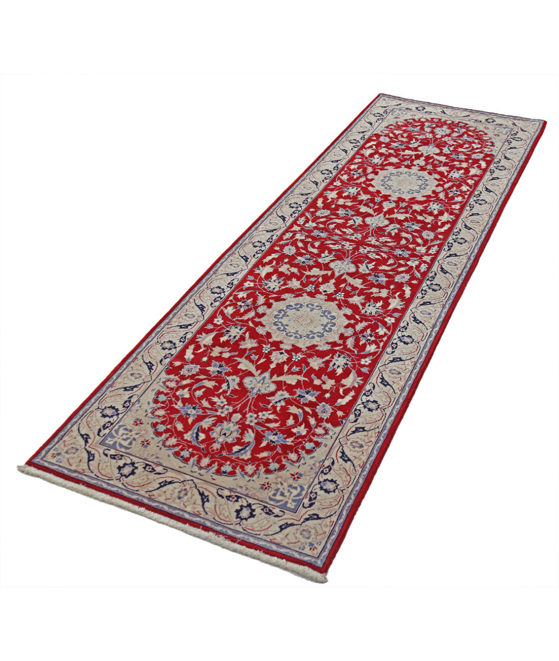 Hand Knotted Heritage Persian Style Wool Rug - 2'6'' x 7'11'' 2'6'' x 7'11'' (75 X 238) / Red / Ivory