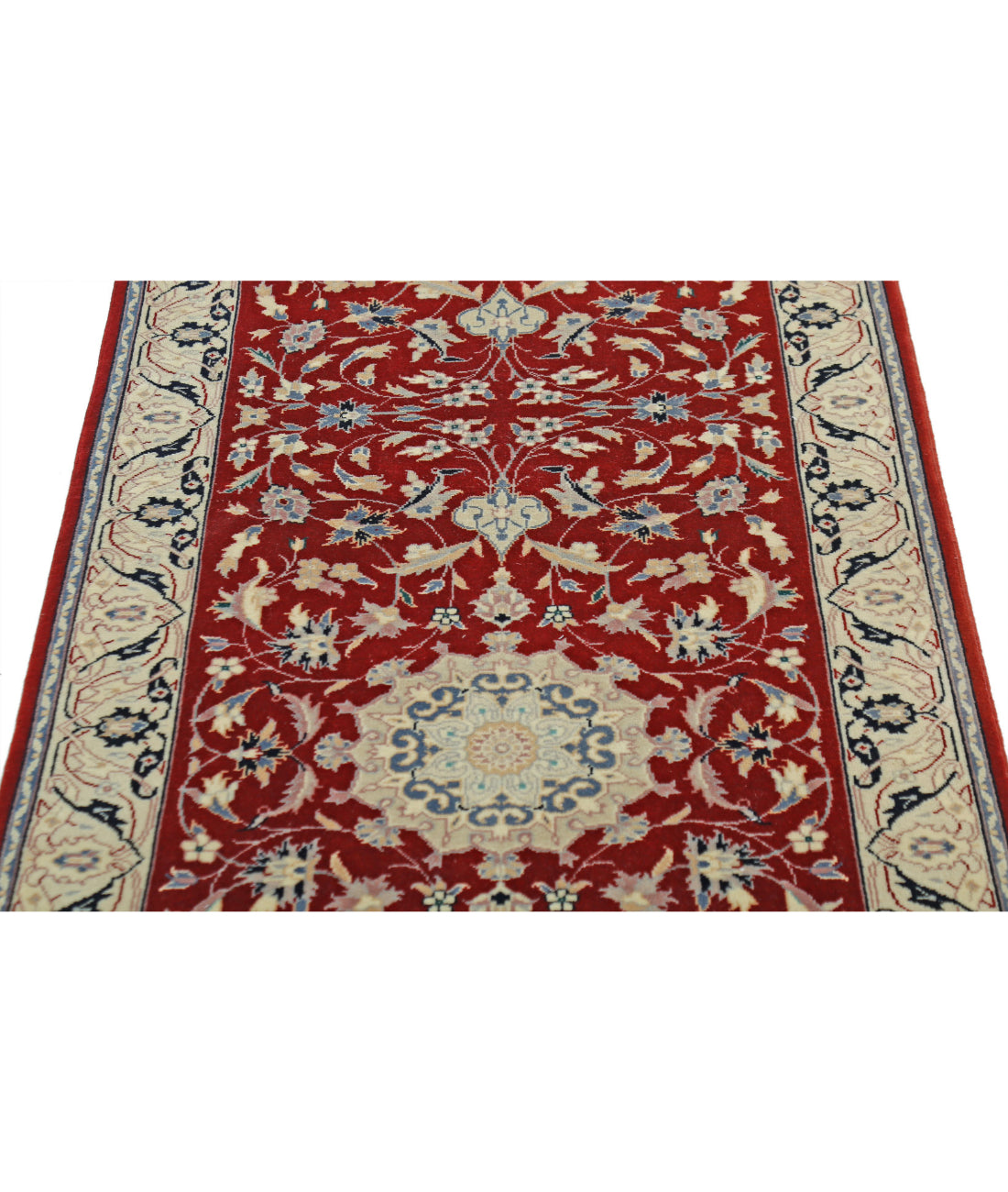Hand Knotted Heritage Persian Style Wool Rug - 2'6'' x 7'11'' 2'6'' x 7'11'' (75 X 238) / Red / Ivory