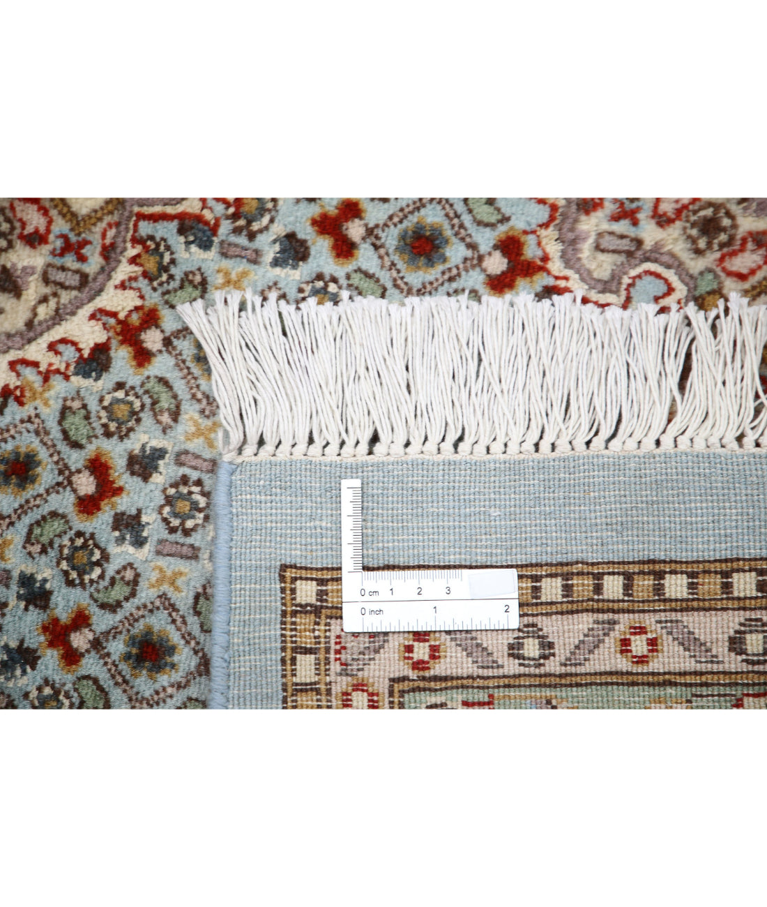 Hand Knotted Heritage Persian Style Tabriz Mahi Wool Rug - 6'1'' x 9'0'' 6'1'' x 9'0'' (183 X 270) / Blue / Ivory
