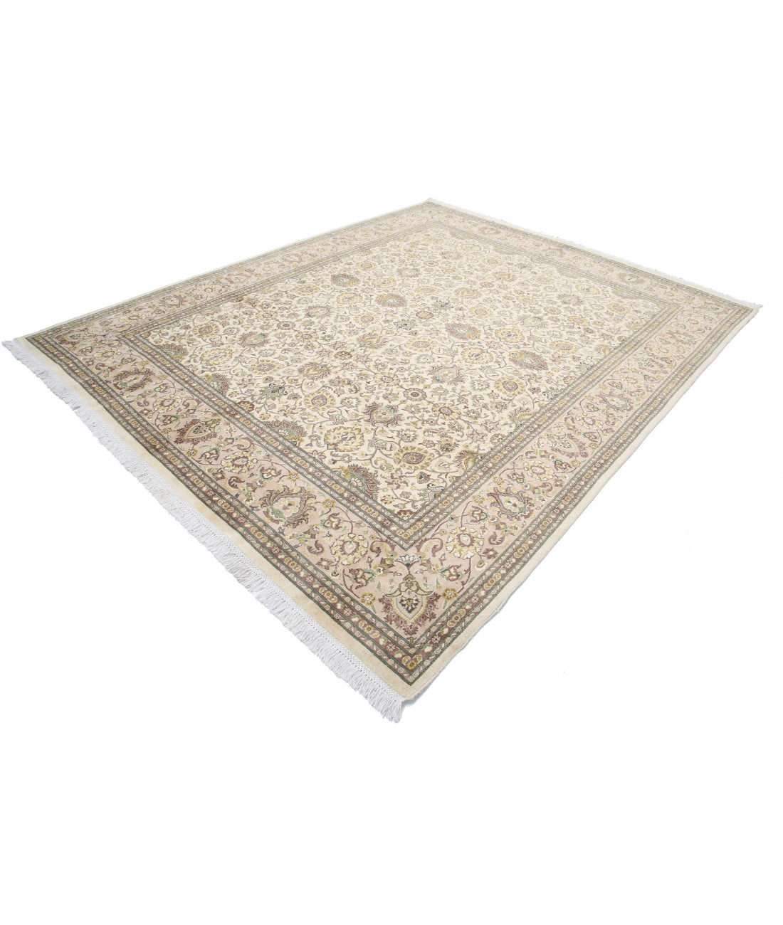 Hand Knotted Heritage Persian Style Wool Rug - 8'1'' x 10'1'' 8'1'' x 10'1'' (243 X 303) / Beige / Taupe