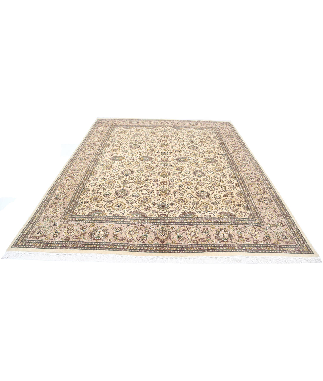 Hand Knotted Heritage Persian Style Wool Rug - 8'1'' x 10'1'' 8'1'' x 10'1'' (243 X 303) / Beige / Taupe