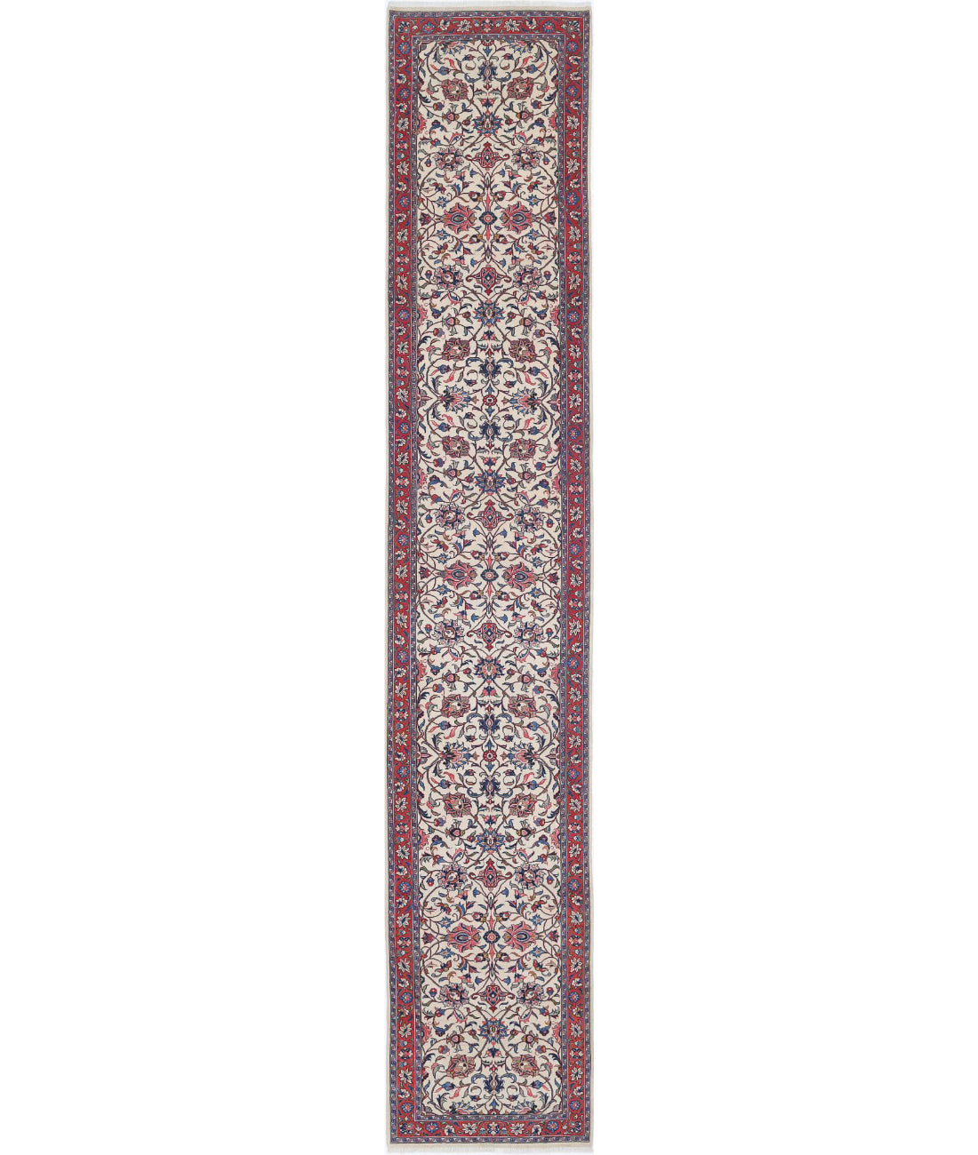 Hand Knotted Heritage Oriental  Sarouk Wool Rug - 2'10'' x 17'7''