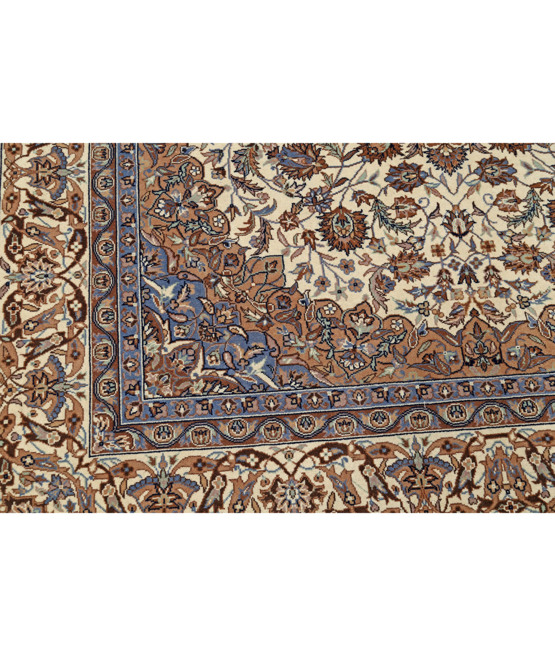 Hand Knotted Heritage Persian Style Wool Rug - 5'11'' x 8'11'' 5'11'' x 8'11'' (178 X 268) / Ivory / Blue