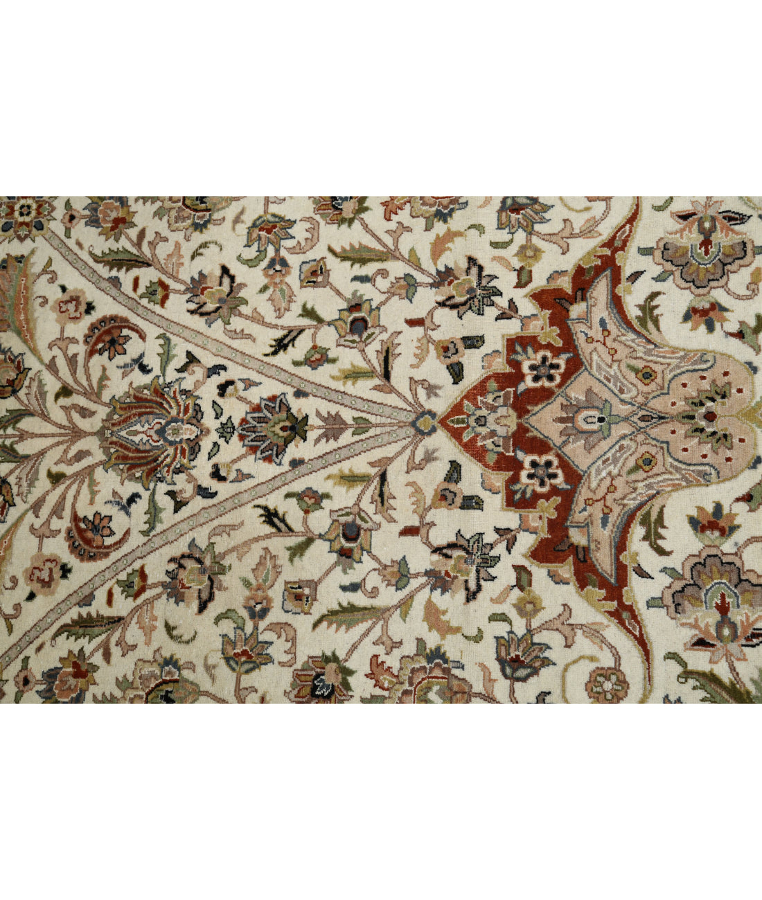 Hand Knotted Heritage Persian Style Wool Rug - 12'0'' x 17'10'' 12'0'' x 17'10'' (360 X 535) / Ivory / Beige