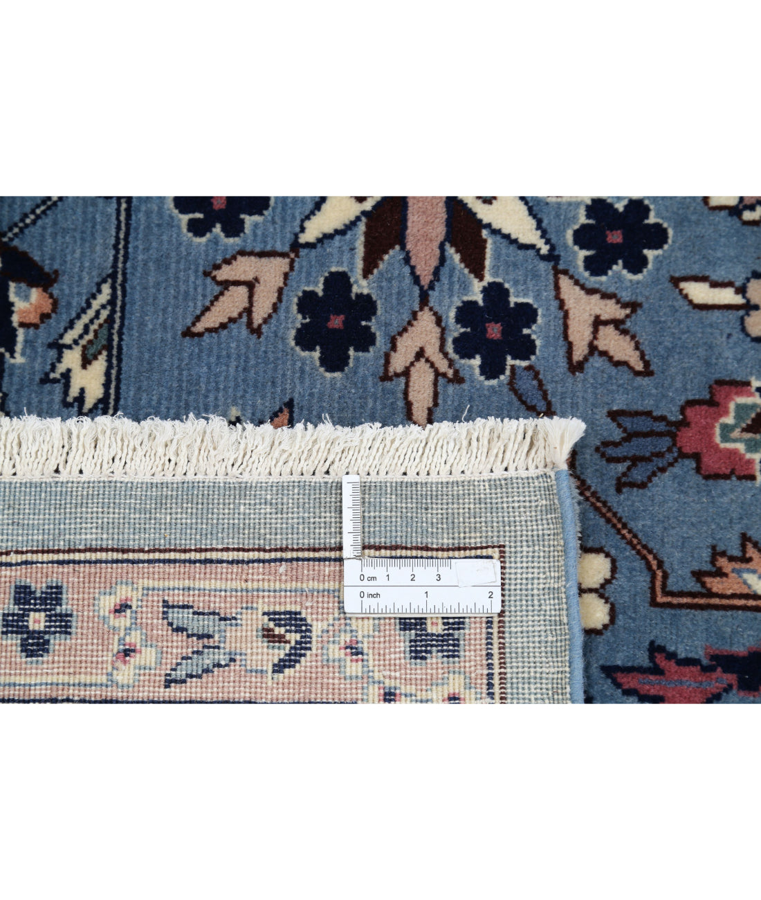 Hand Knotted Heritage Persian Style Wool Rug - 8'1'' x 10'1'' 8'1'' x 10'1'' (243 X 303) / Blue / Ivory