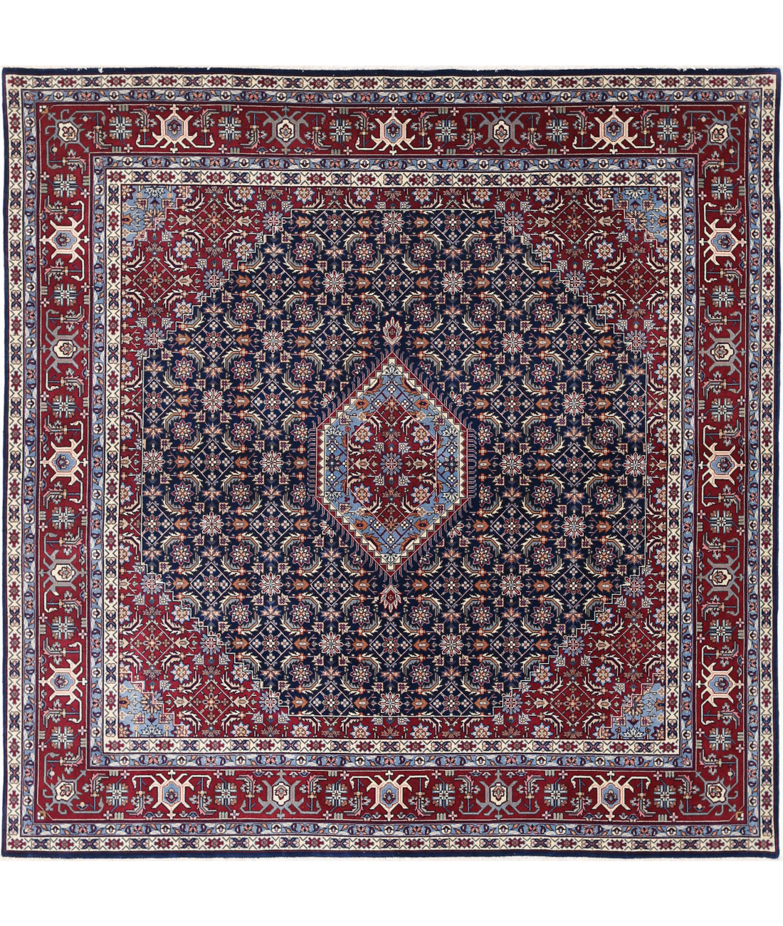 Hand Knotted Heritage Oriental  Herati Wool Rug - 6'5'' x 6'6''