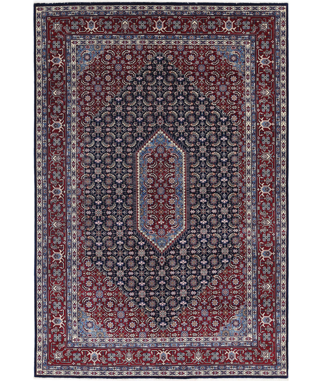 Hand Knotted Heritage Oriental  Bijar Wool Rug - 6'0'' x 9'0''