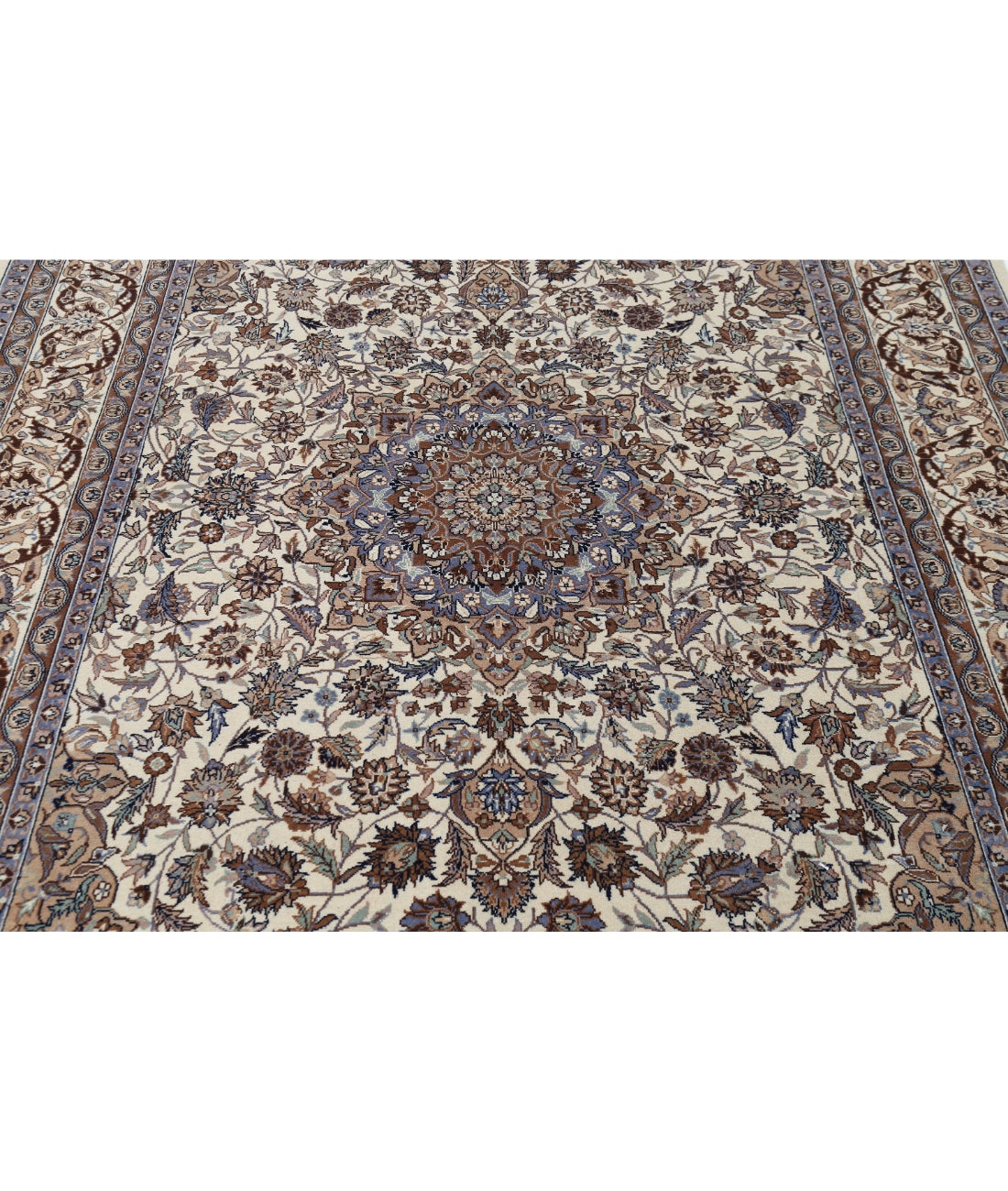 Hand Knotted Heritage Persian Style Wool Rug - 5'11'' x 9'0'' 5'11'' x 9'0'' (178 X 270) / Ivory / Taupe