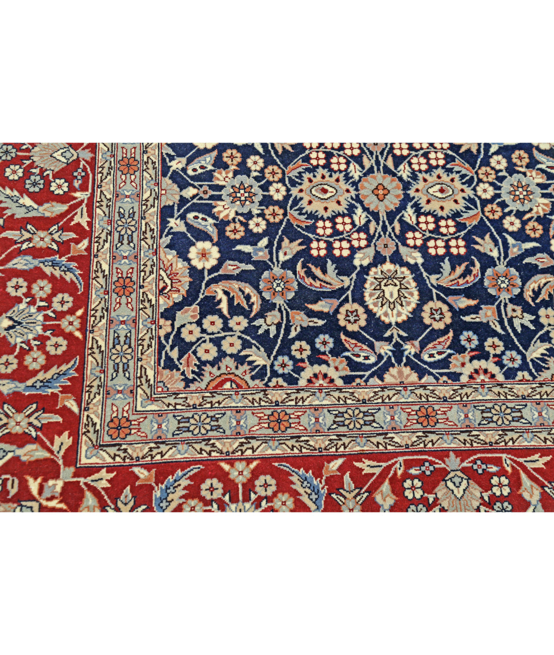 Hand Knotted Heritage Persian Style Tabriz Wool Rug - 8'0'' x 9'10'' 8'0'' x 9'10'' (240 X 295) / Blue / Red