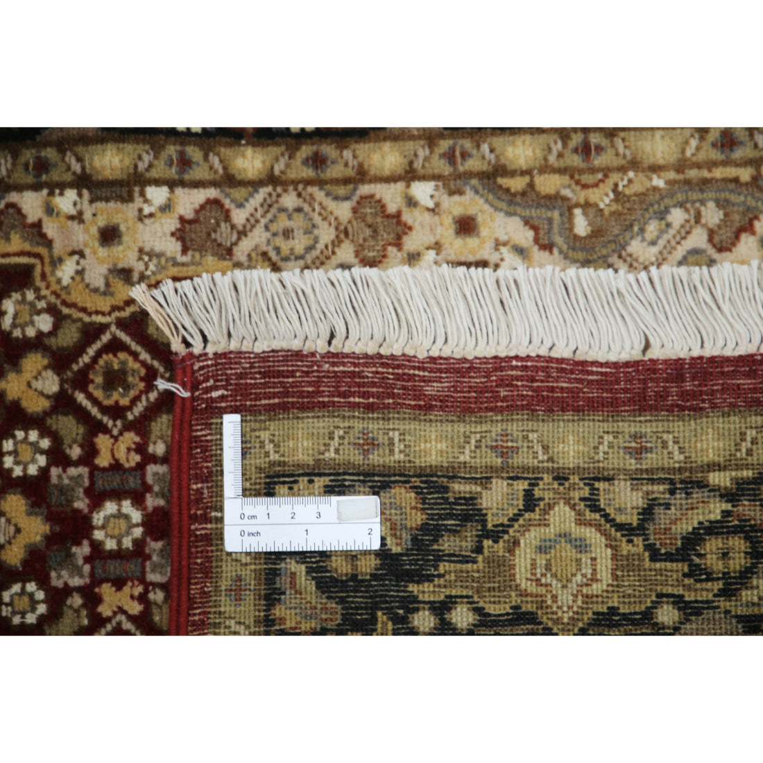 Alfombra de lana y seda persa Tabriz Mahi, anudada a mano - 0,79 x 6,17 m
