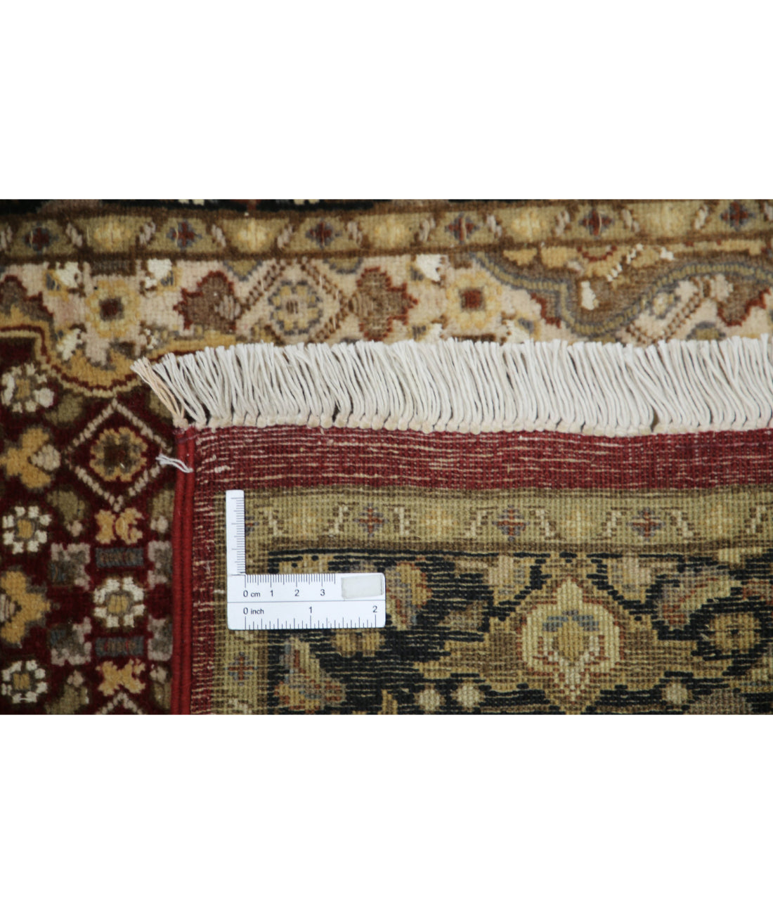 Alfombra de lana y seda persa Tabriz Mahi, anudada a mano - 0,79 x 6,17 m