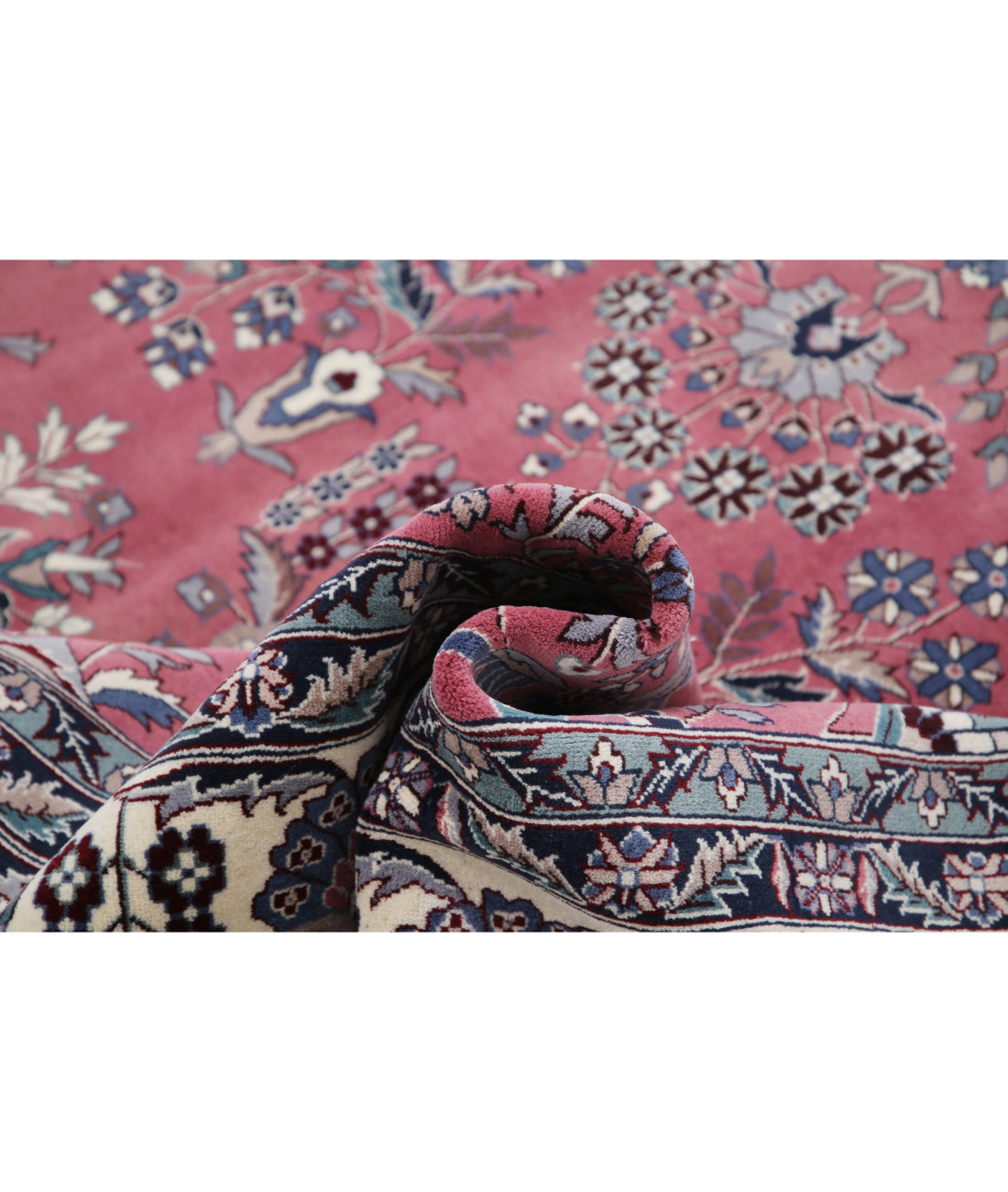 Hand Knotted Heritage Persian Style Wool Rug - 8'2'' x 10'2'' 8'2'' x 10'2'' (245 X 305) / Pink / Ivory