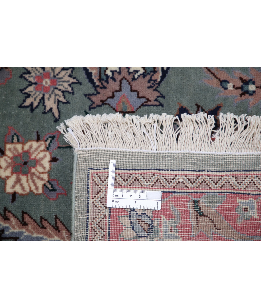 Hand Knotted Heritage Persian Style Wool Rug - 8'0'' x 10'0'' 8'0'' x 10'0'' (240 X 300) / Green / Ivory