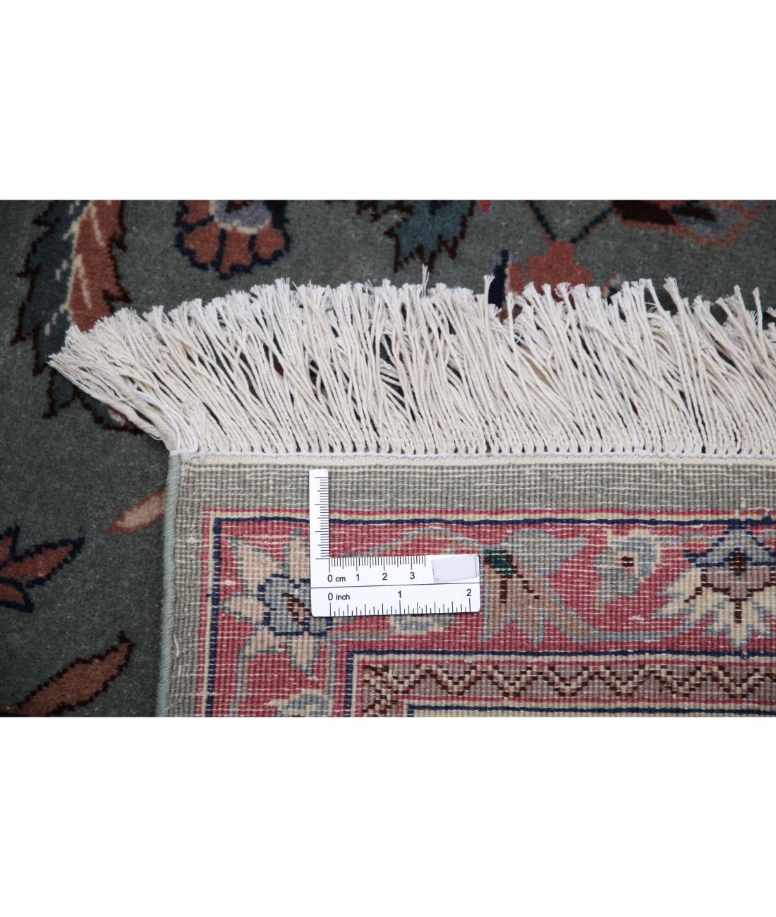 Hand Knotted Heritage Persian Style Wool Rug - 6'1'' x 8'11'' 6'1'' x 8'11'' (183 X 268) / Green / Ivory