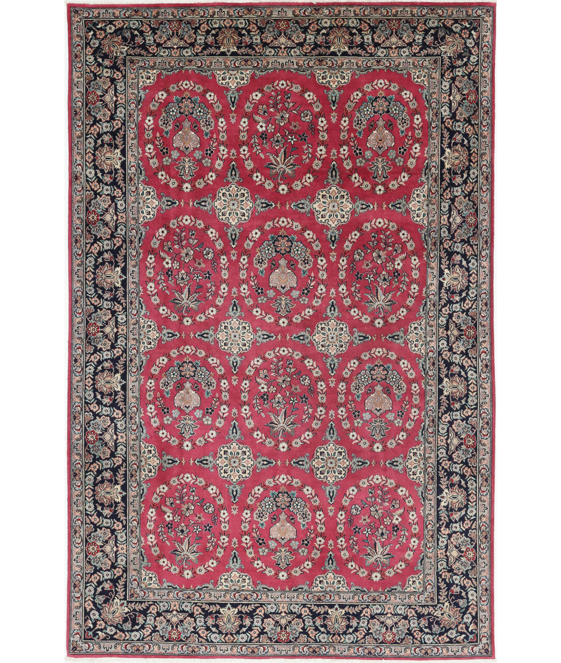 Hand Knotted Heritage Persian Style Wool Rug - 5'10'' x 9'3'' 5'10'' x 9'3'' (175 X 278) / Red / Black